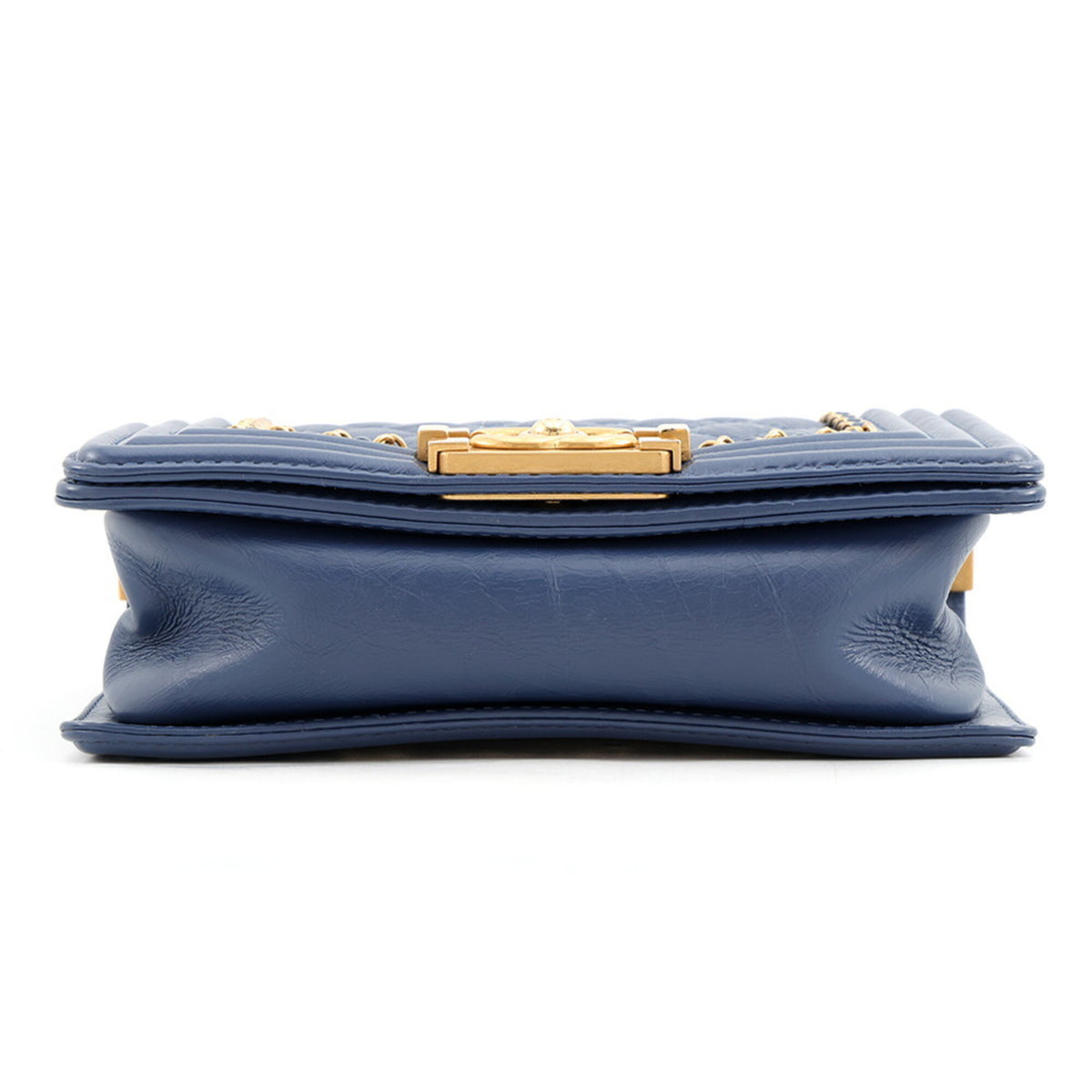 Chanel Blue Leather Handbag Shoulder Bag (Pre-Owned)