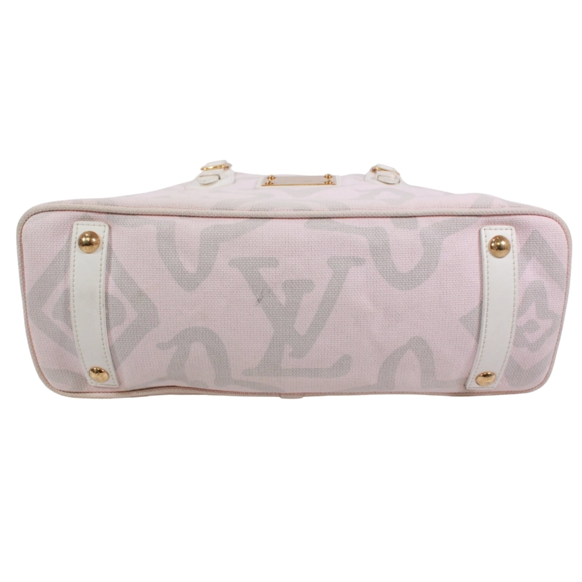 Louis Vuitton Pink Canvas Leather Tote Bag (Pre-Owned)
