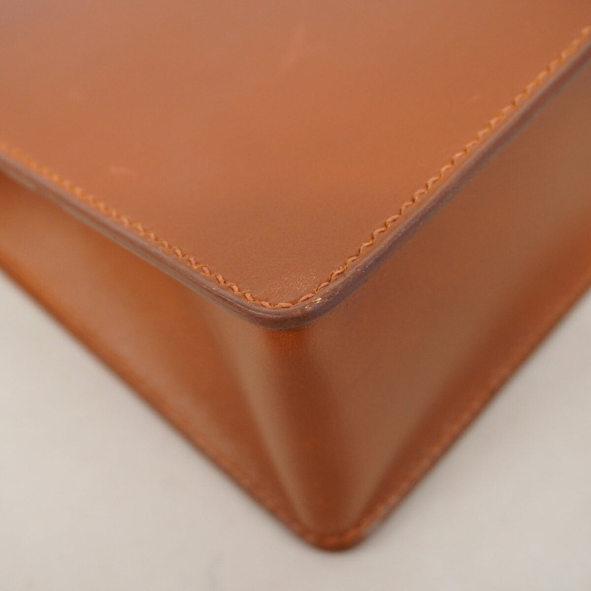 Hermes Noisette Box Calf Leather Handbag (Pre-Owned)
