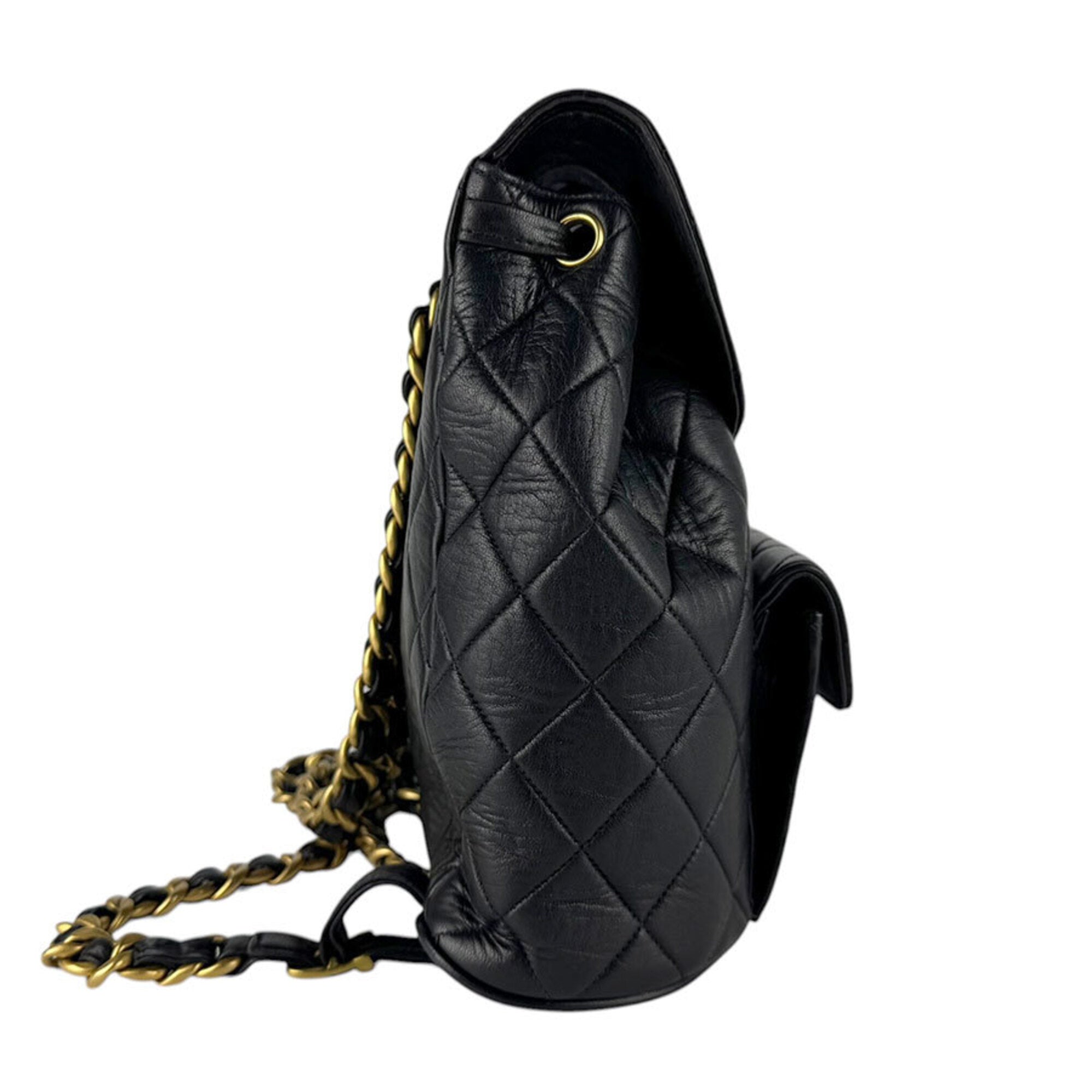 Chanel Black Leather Backpack (Pre-Owned)