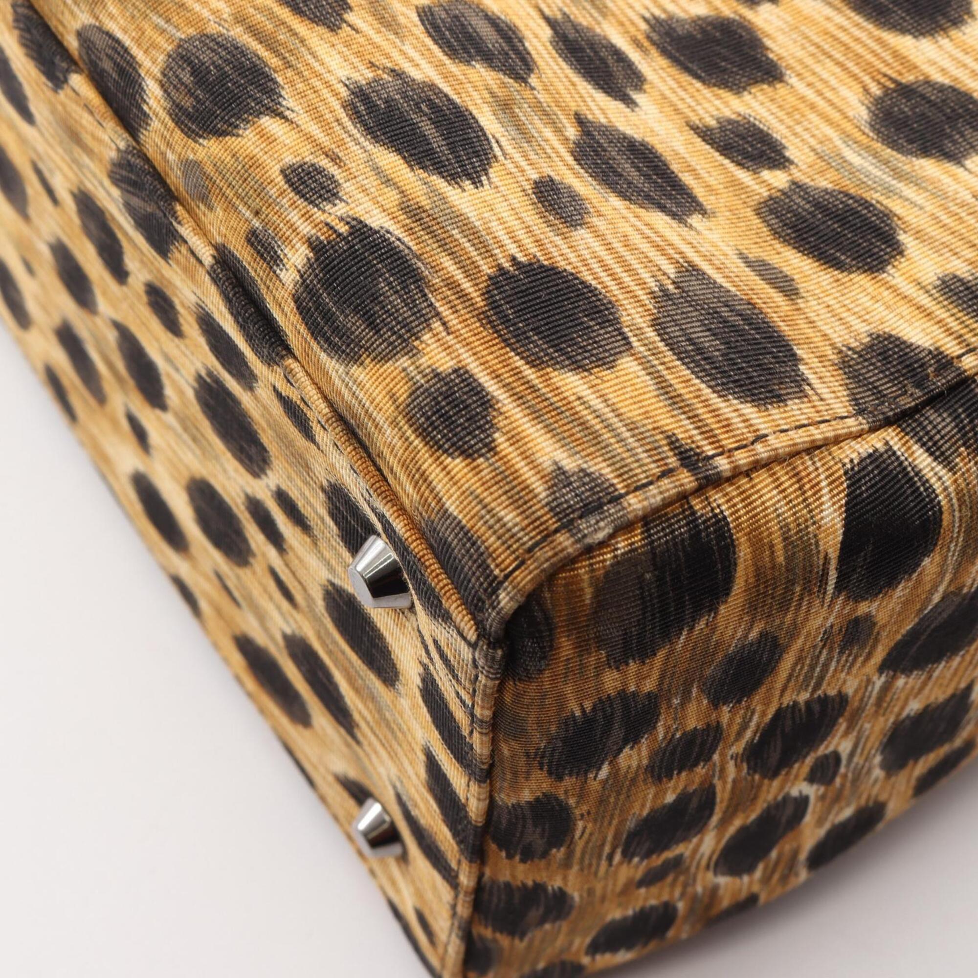Christian Dior Beige Black Canvas Handbag (Pre-Owned)