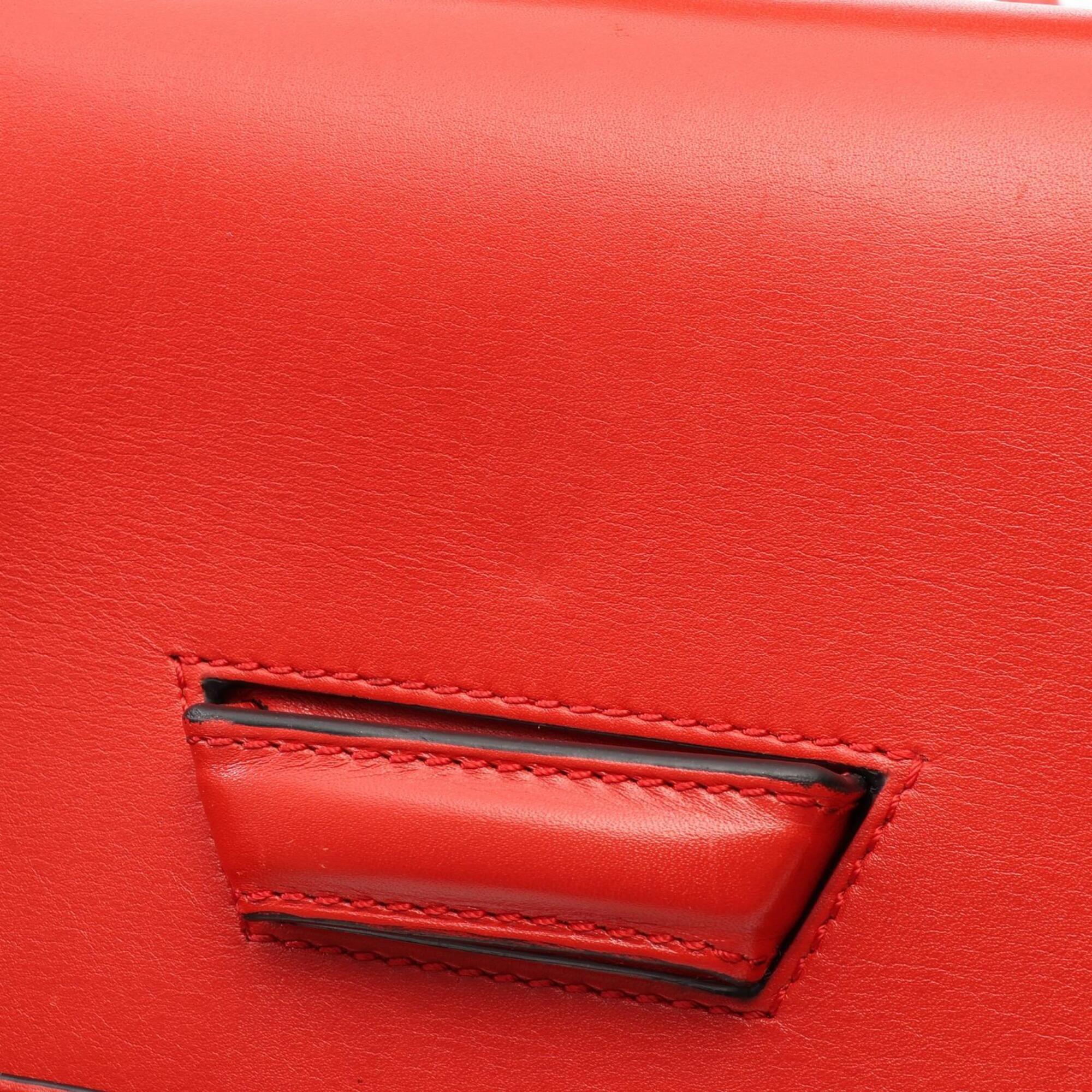 Loewe Red Color Leather Handbag Shoulder Bag (Pre-Owned)