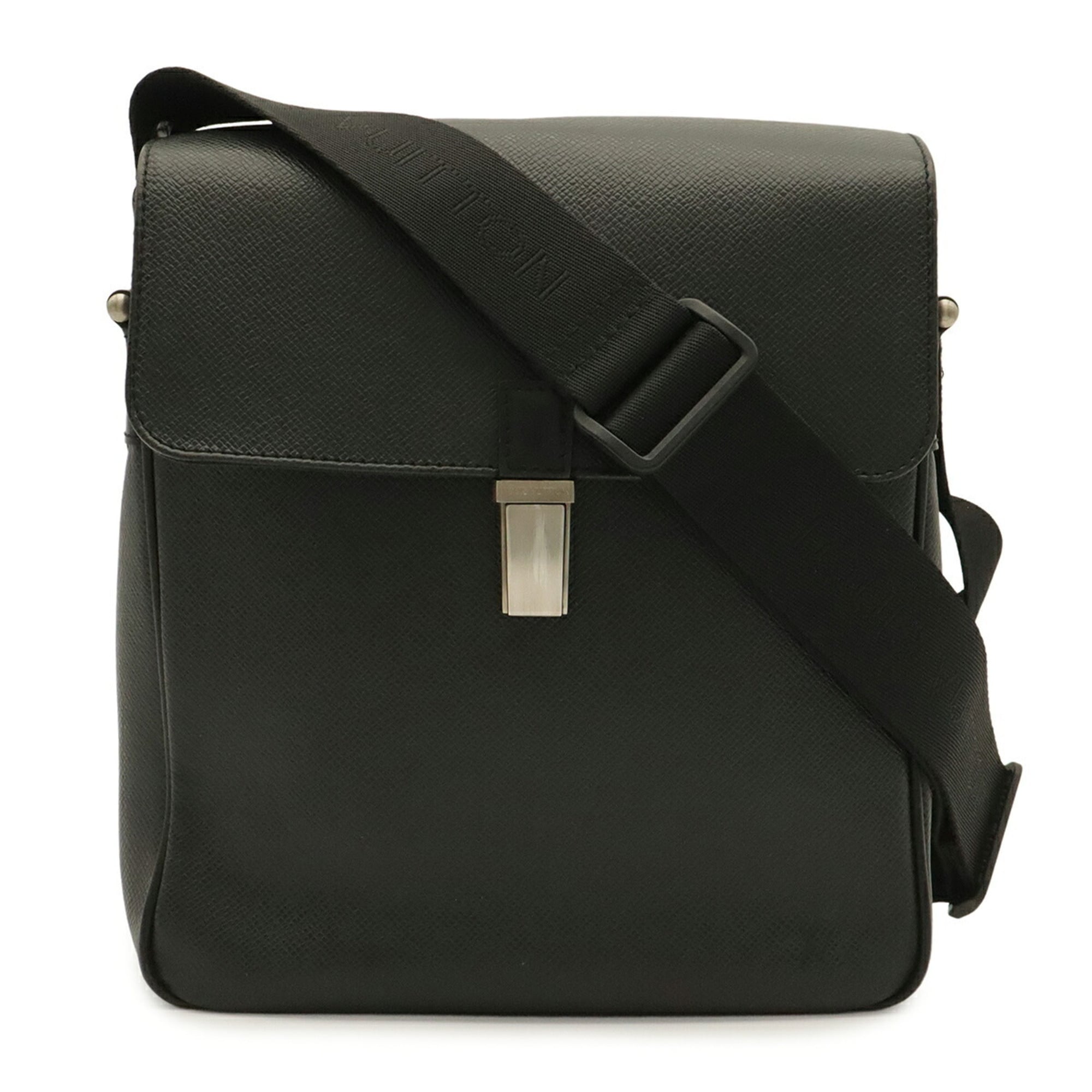 Louis Vuitton Ardoise Black Taiga Leather Shoulder Bag (Pre-Owned)