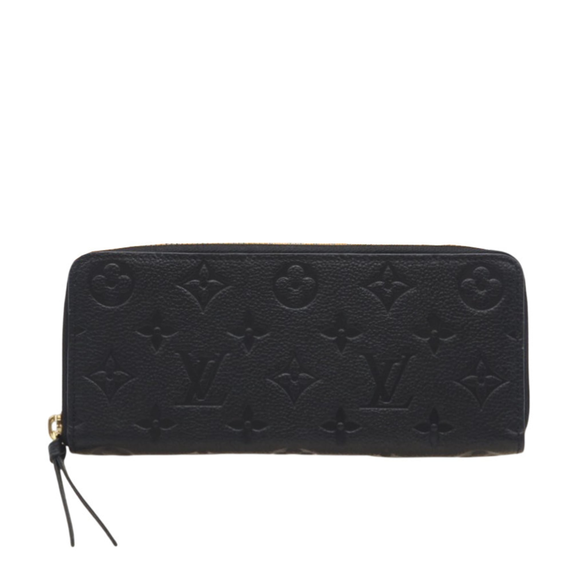 Louis Vuitton Empreinte Black Leather Long Wallet (Bi-Fold) (Pre-Owned)