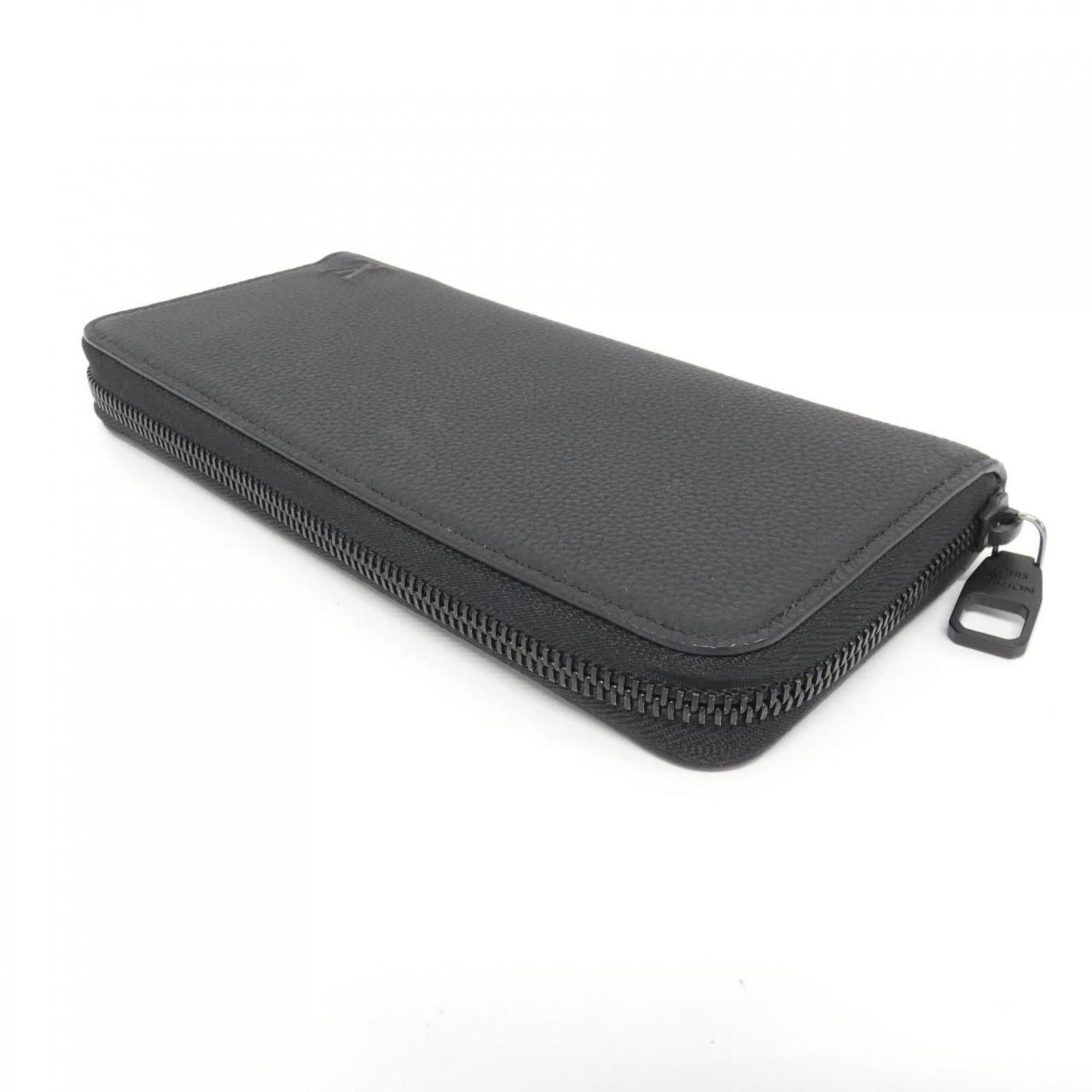Louis Vuitton Black Leather Long Wallet (Bi-Fold) (Pre-Owned)