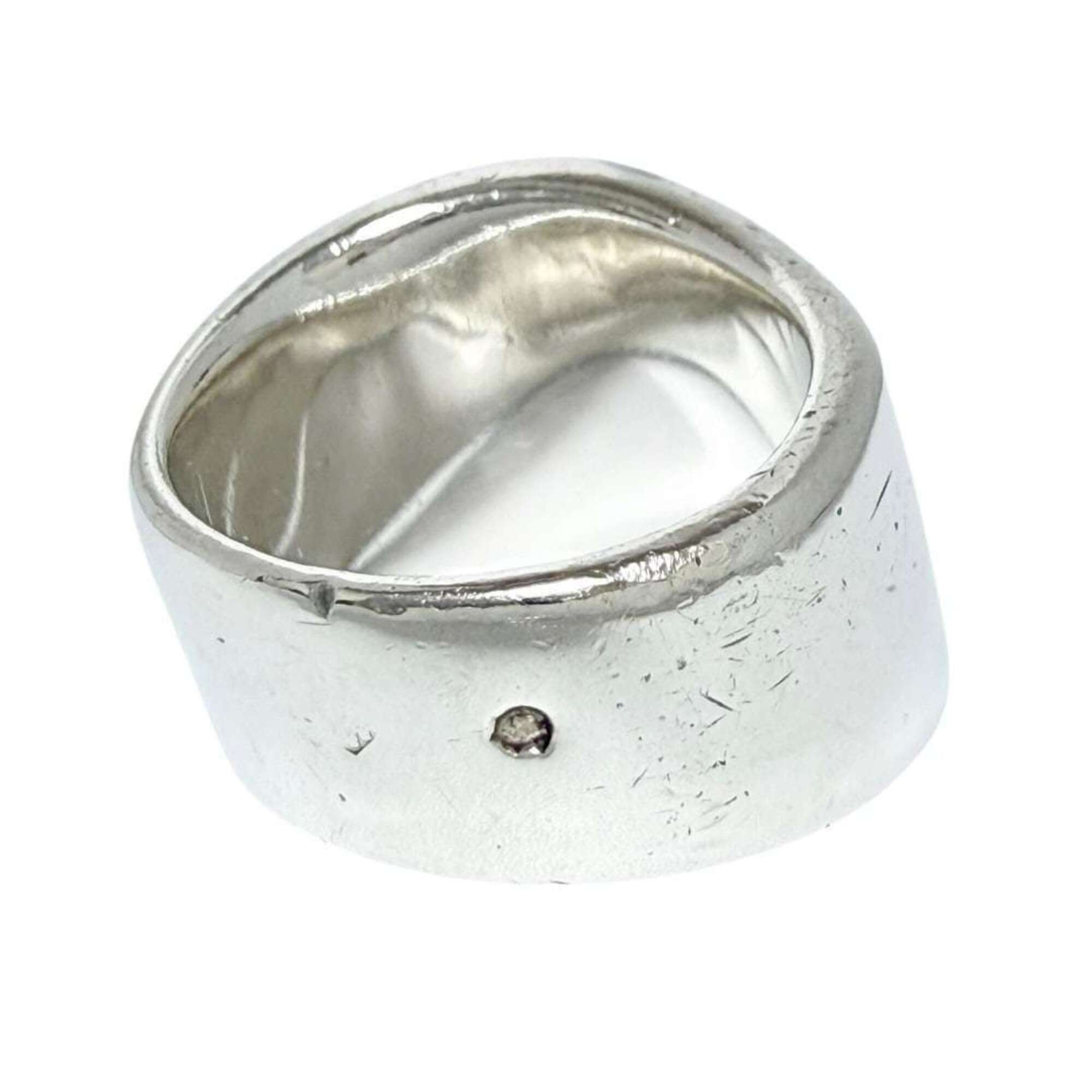 Hermes Silver Silver 925 Band Ring (Pre-Owned)