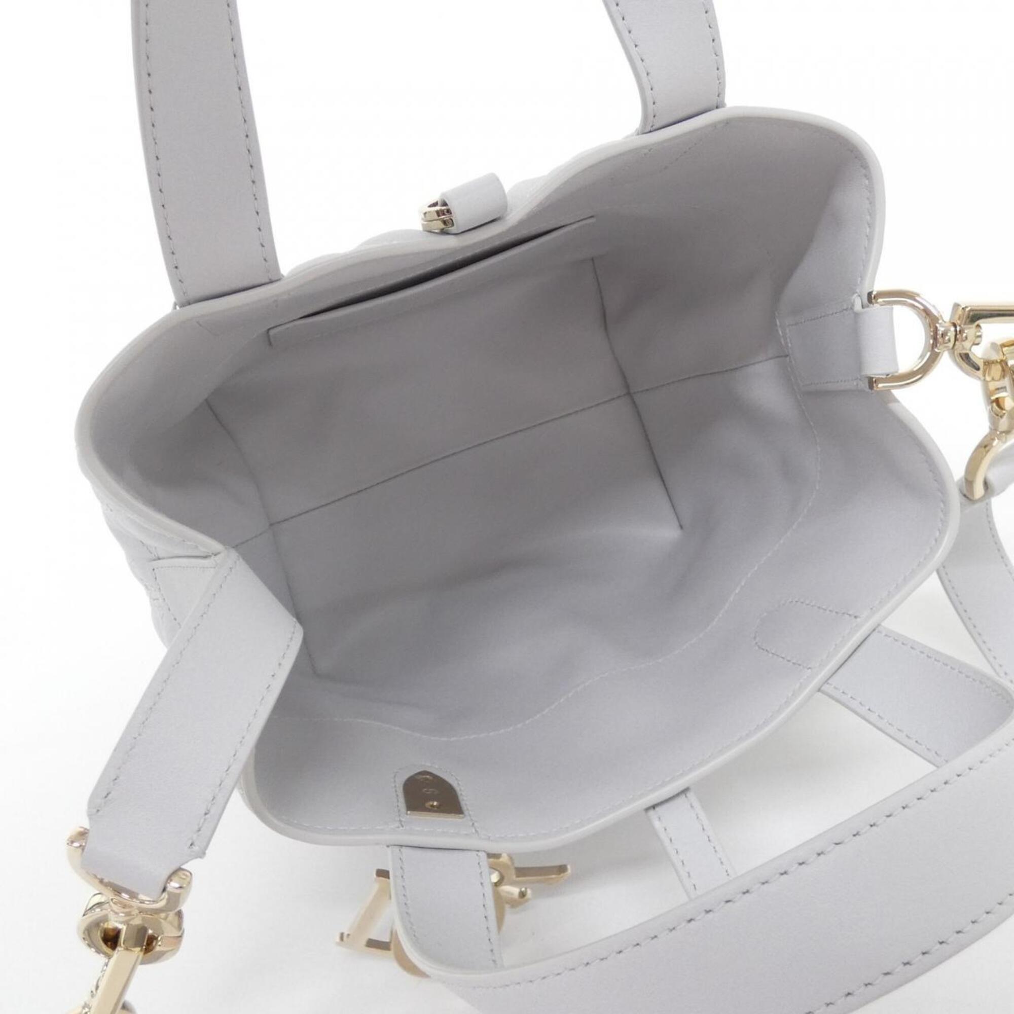 Christian Dior Gray Leather Handbag (Pre-Owned)