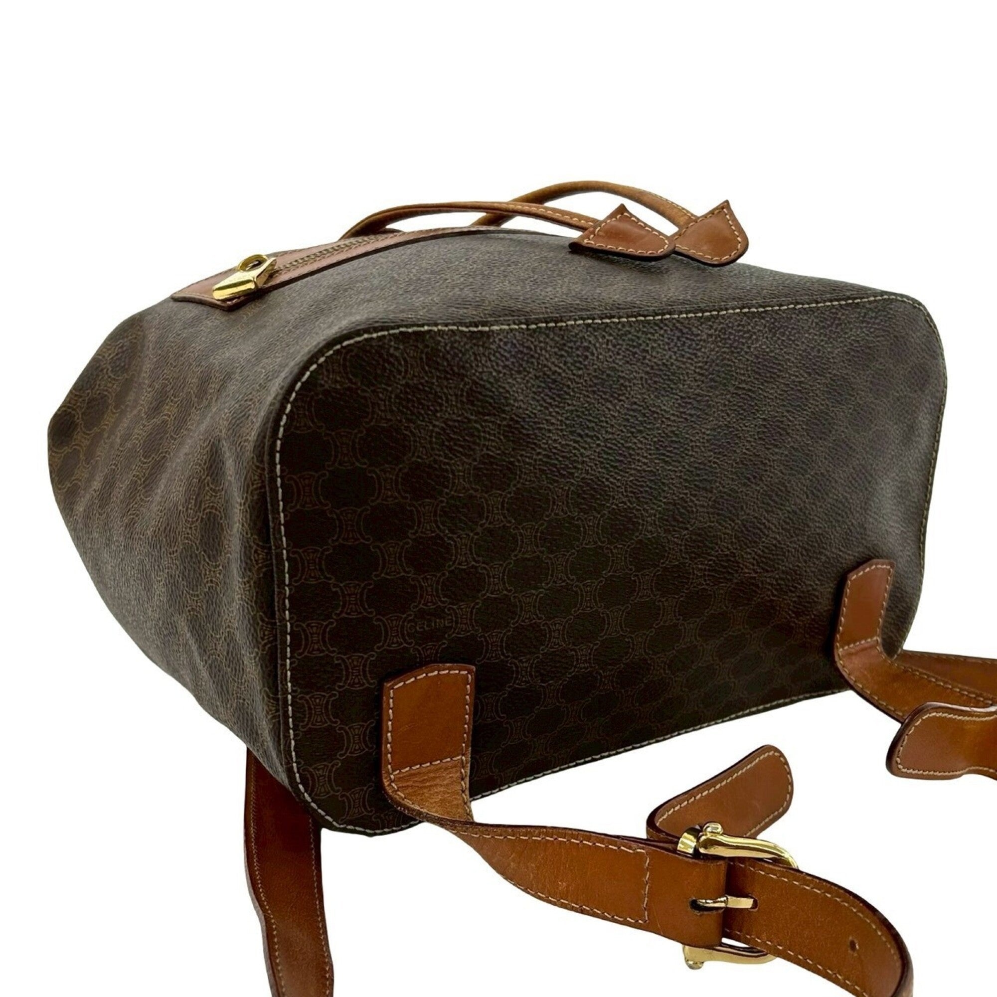 Celine Brown Pvc Leather Backpack (Pre-Owned)
