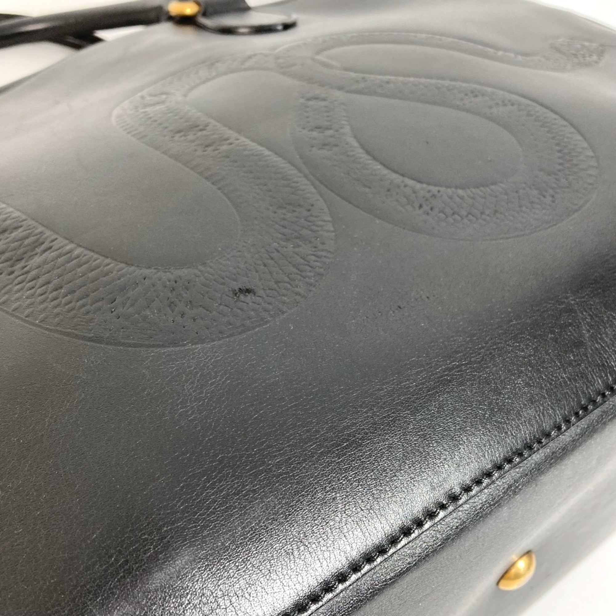 Gucci Black Leather Boston Bag Shoulder Bag (Pre-Owned)