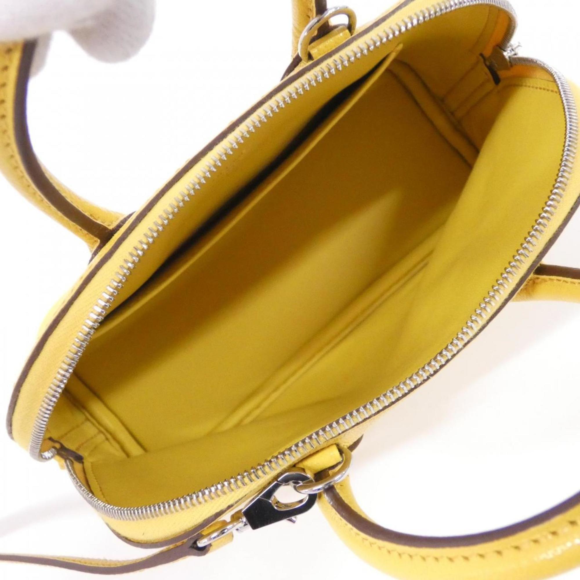 Hermes Yellow Chevre Leather Handbag (Pre-Owned)