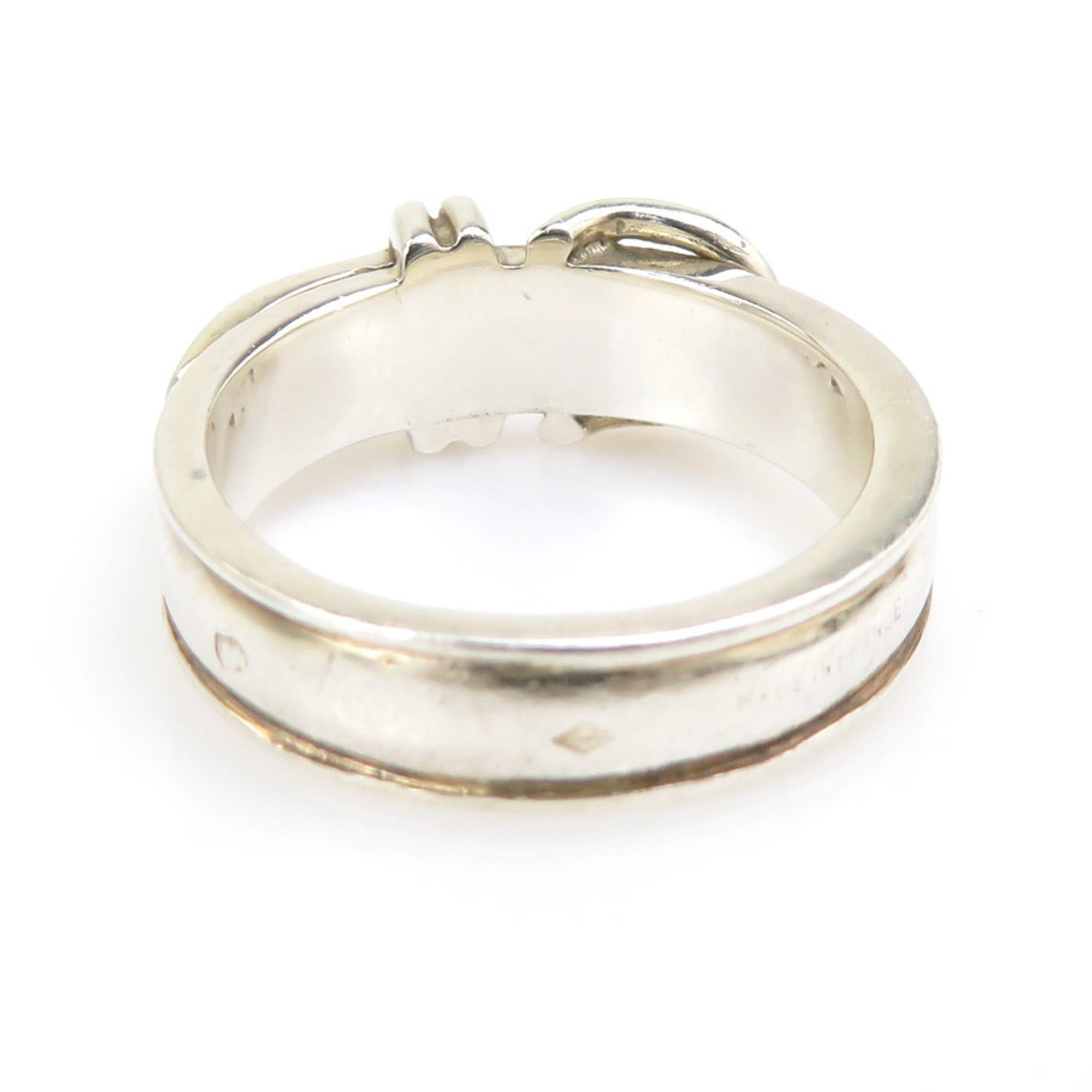 Hermes Silver Silver 925 Band Ring (Pre-Owned)