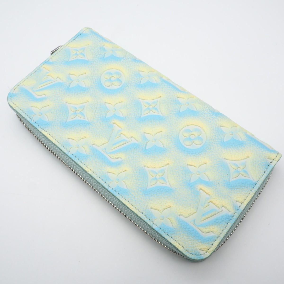 Louis Vuitton Monogram Empreinte Blue Yellow Long Wallet (Bi-Fold) (Pre-Owned)