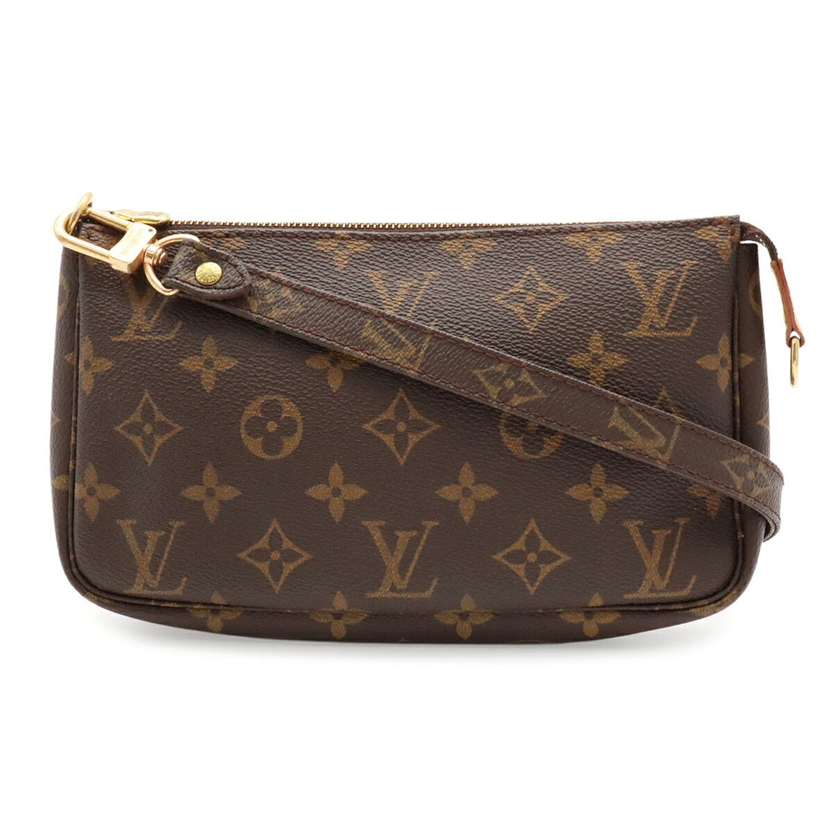 Louis Vuitton Brown Monogram Canvas Clutch Bag Pochette Pouch Shoulder Bag (Pre-Owned)