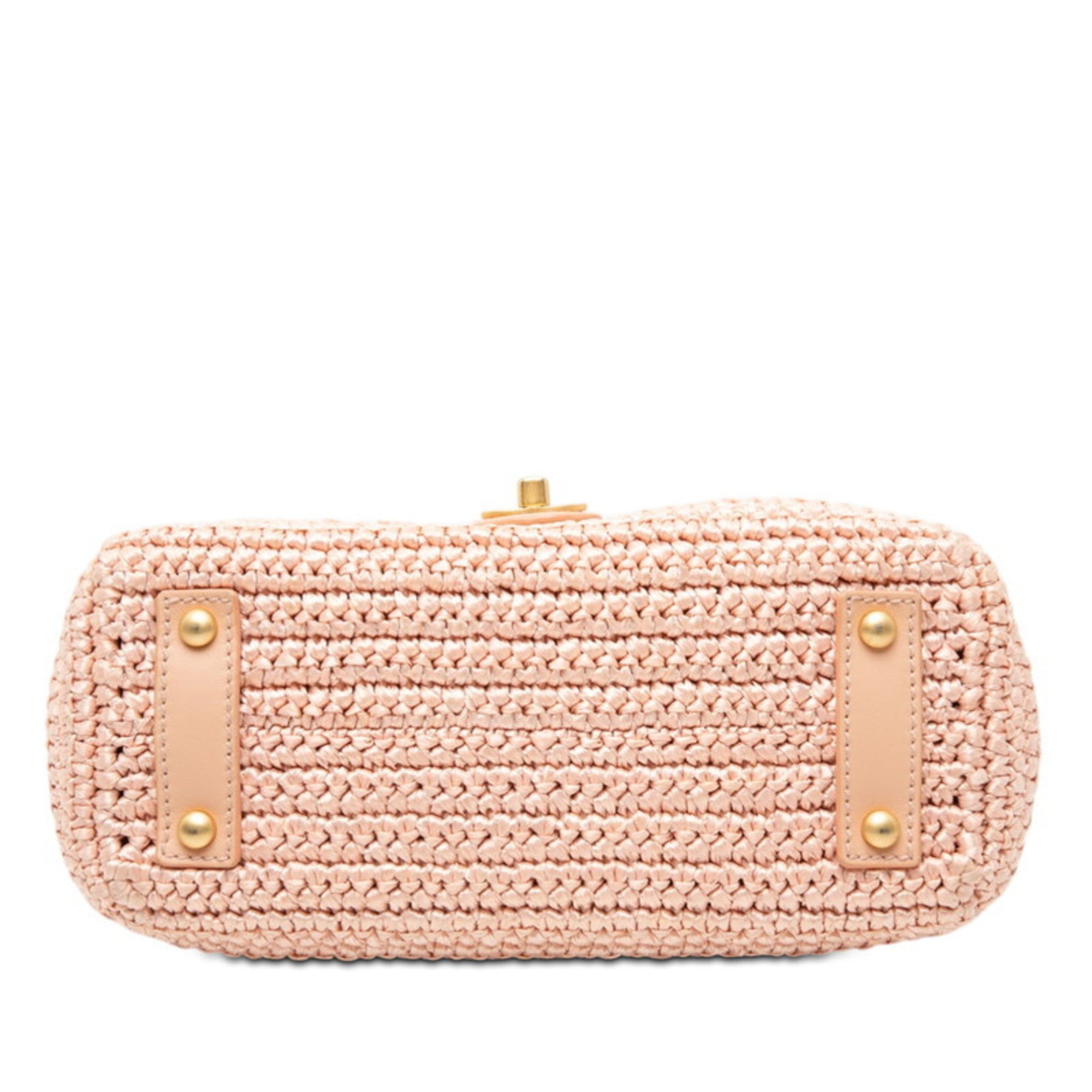 Chanel Pink Straw Shoulder Bag (Pre-Owned)