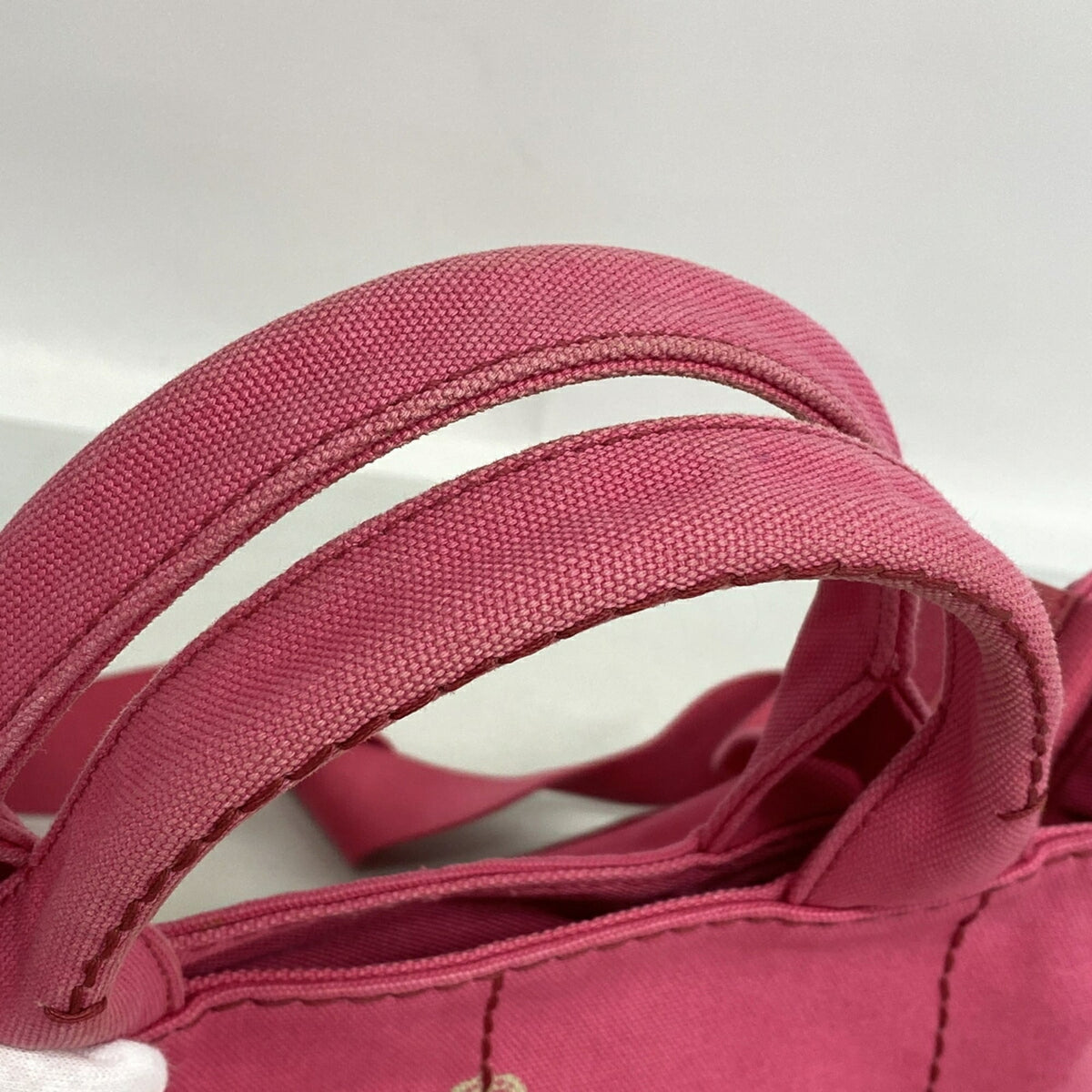 Prada Pink Canvas Tote Bag (Pre-Owned)