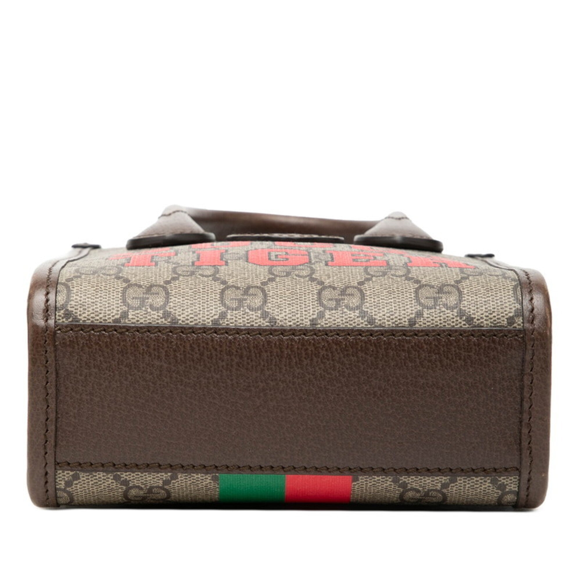 Gucci Beige Brown Pvc Leather Handbag Shoulder Bag (Pre-Owned)
