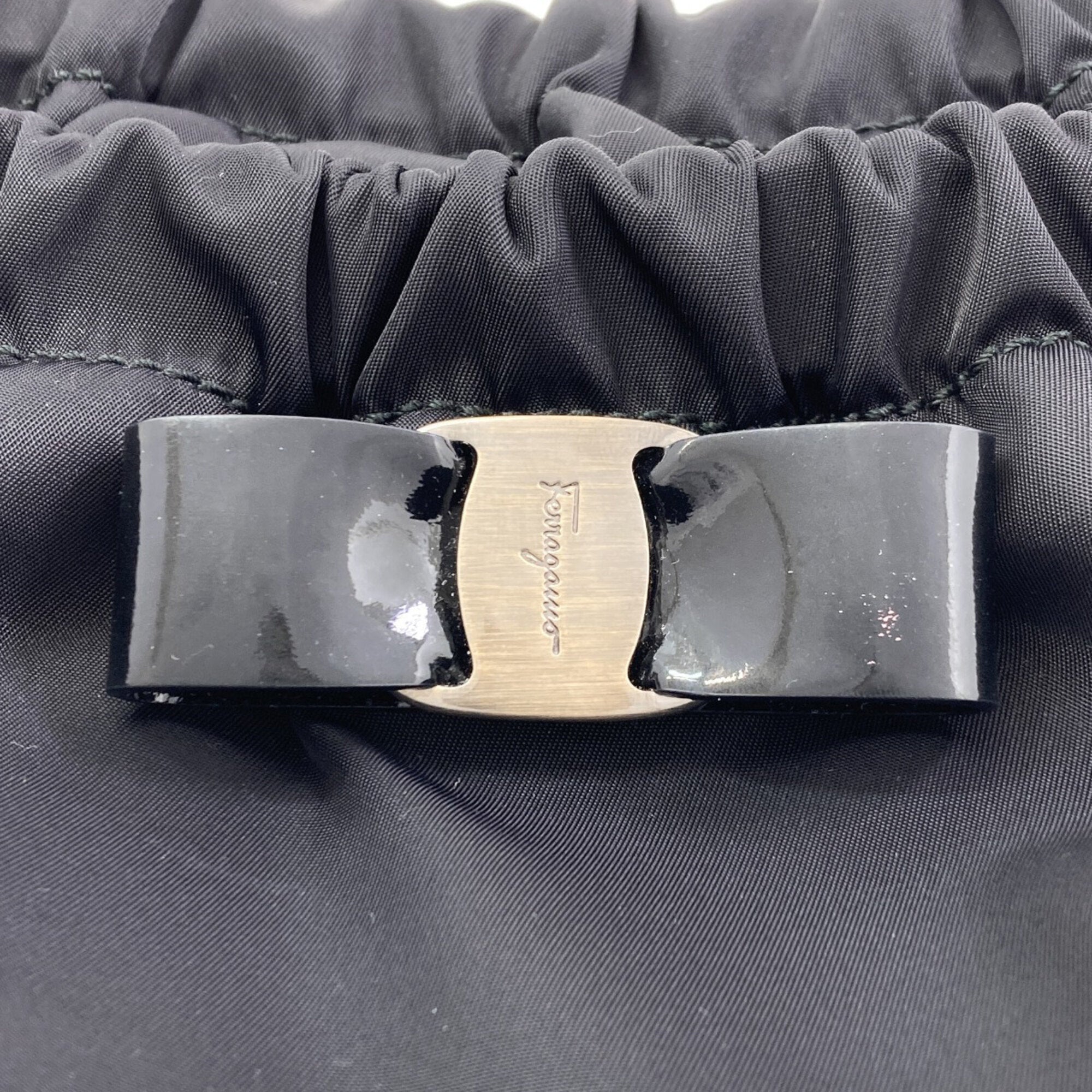 Salvatore Ferragamo Black Nylon Handbag (Pre-Owned)