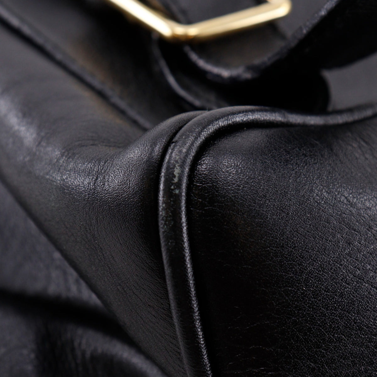 Gucci Bamboo Black Leather Backpack (Pre-Owned)