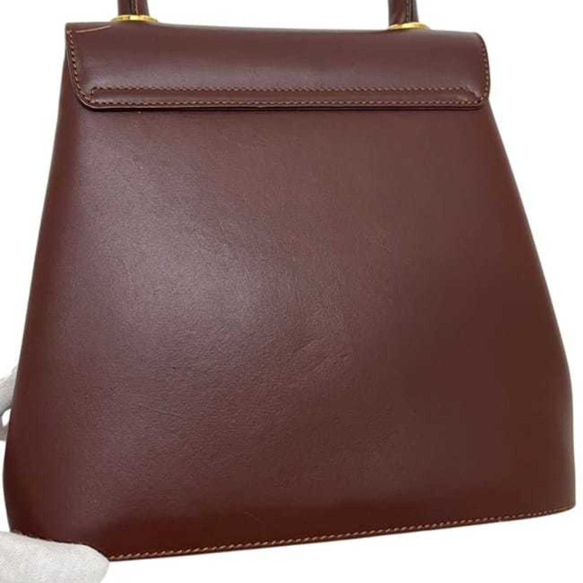 Salvatore Ferragamo Brown Leather Handbag Shoulder Bag (Pre-Owned)
