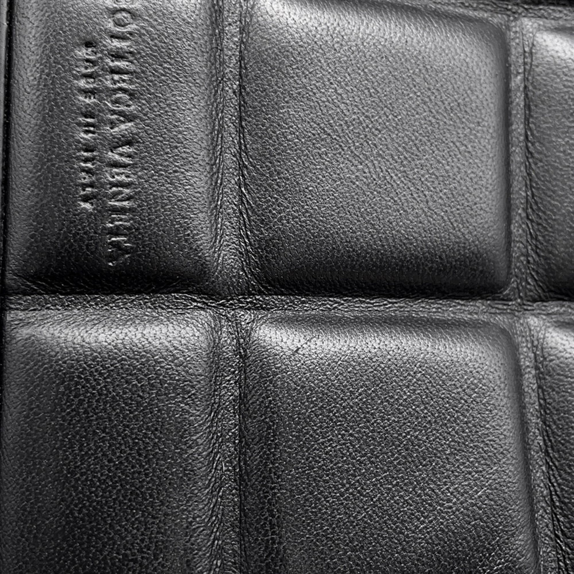 Bottega Veneta Black Leather Handbag Shoulder Bag (Pre-Owned)