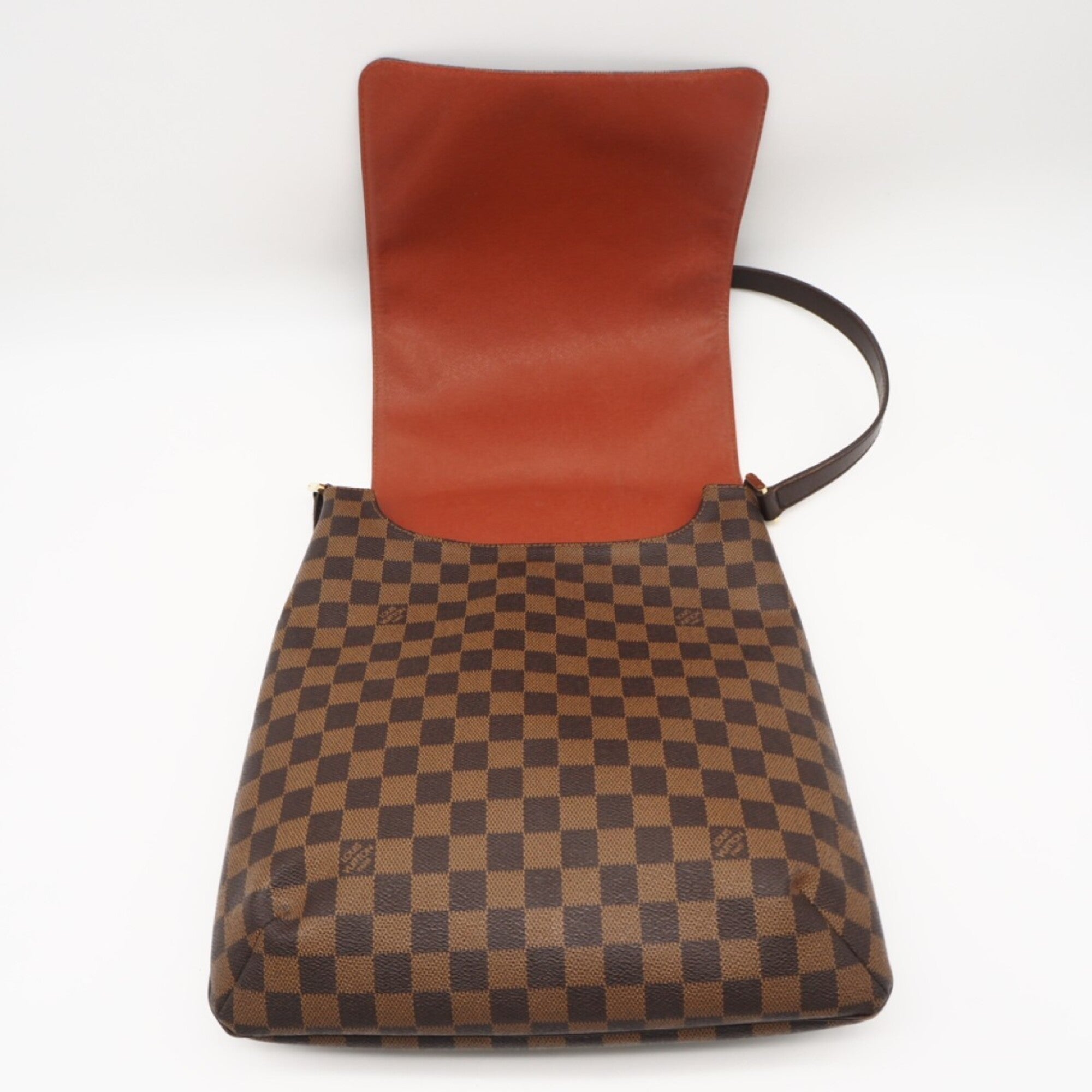 Louis Vuitton Damier Brown Coated Canvas Leather Shoulder Bag (Pre-Owned)