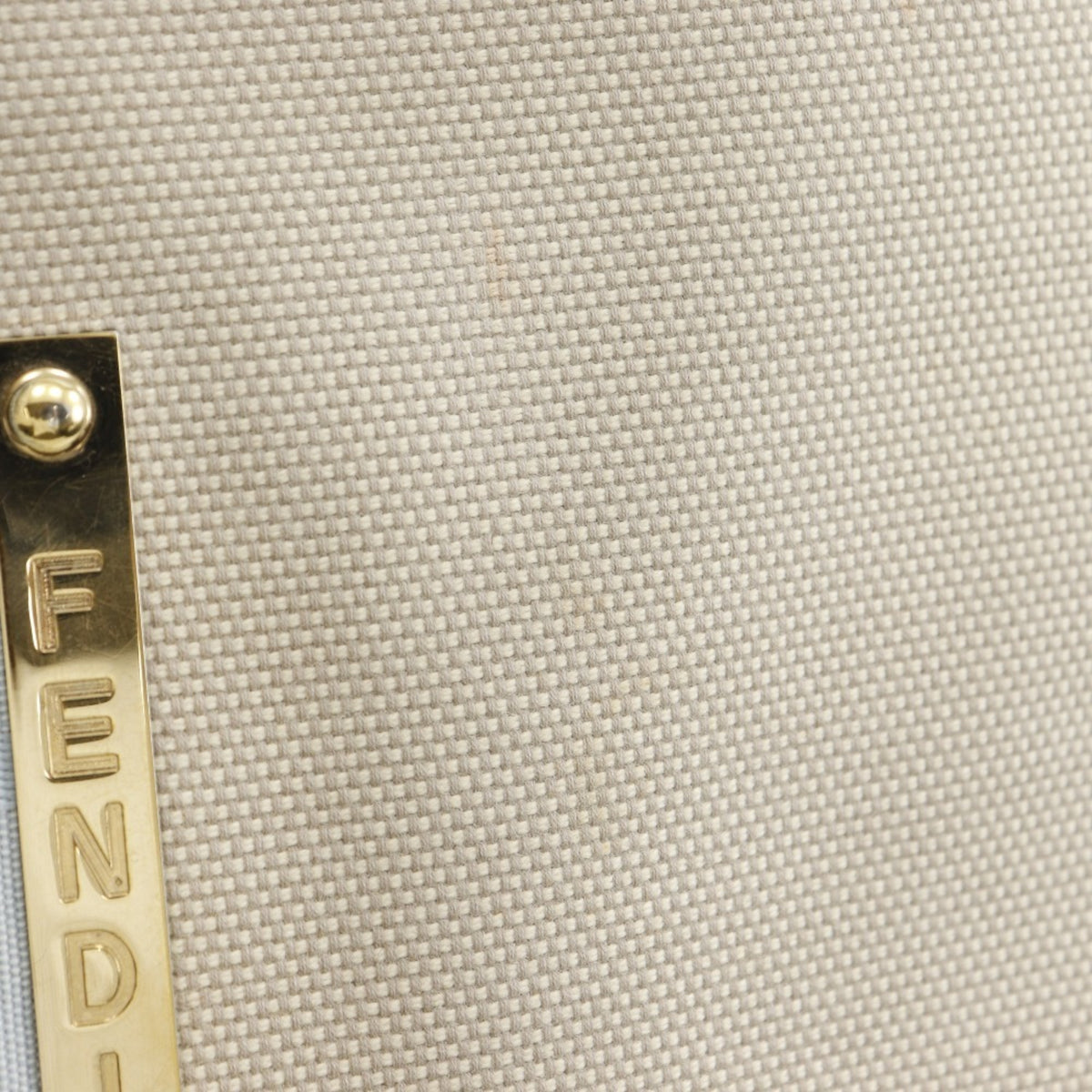Fendi Beige Canvas Shoulder Bag (Pre-Owned)