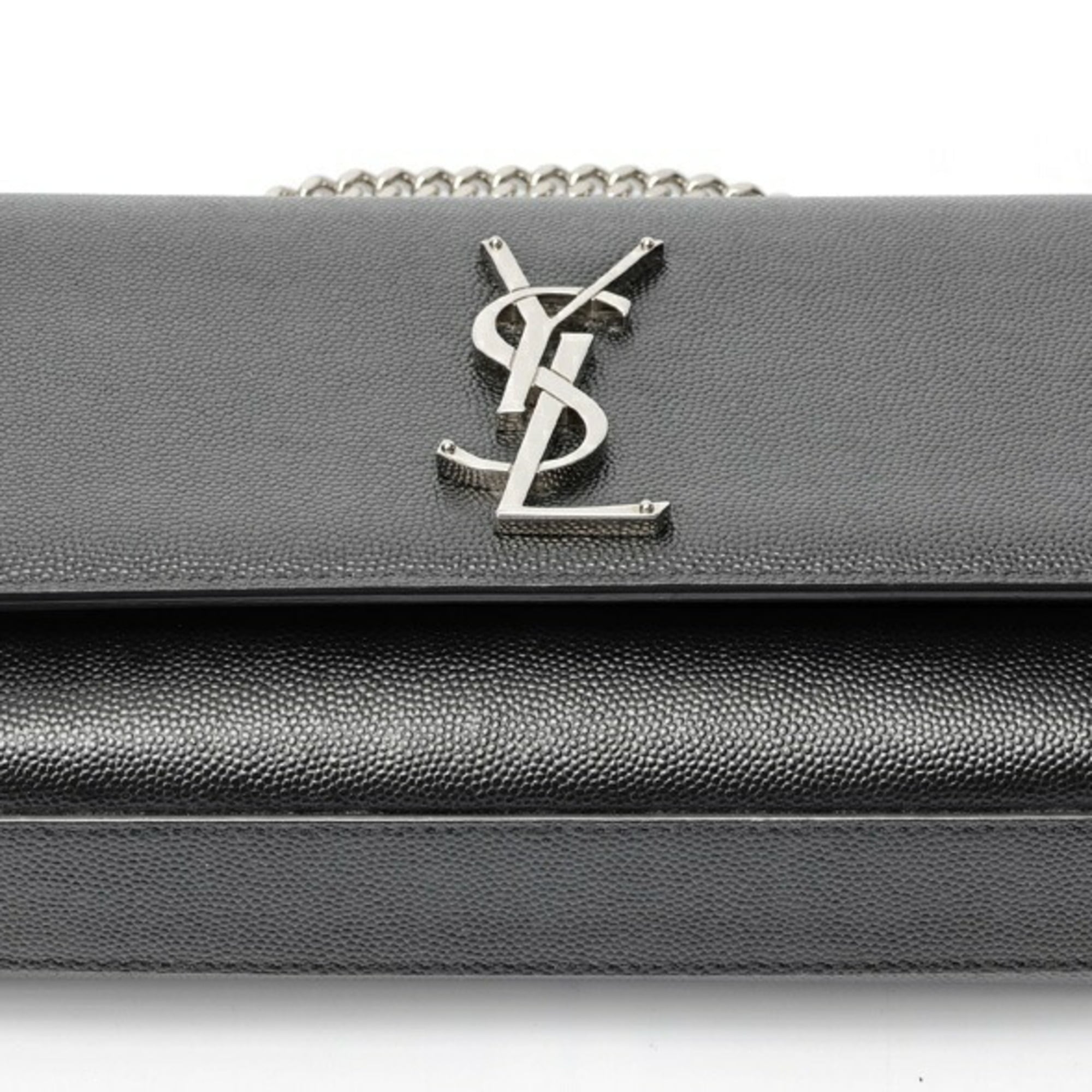 Saint Laurent Black Leather Shoulder Bag (Pre-Owned)