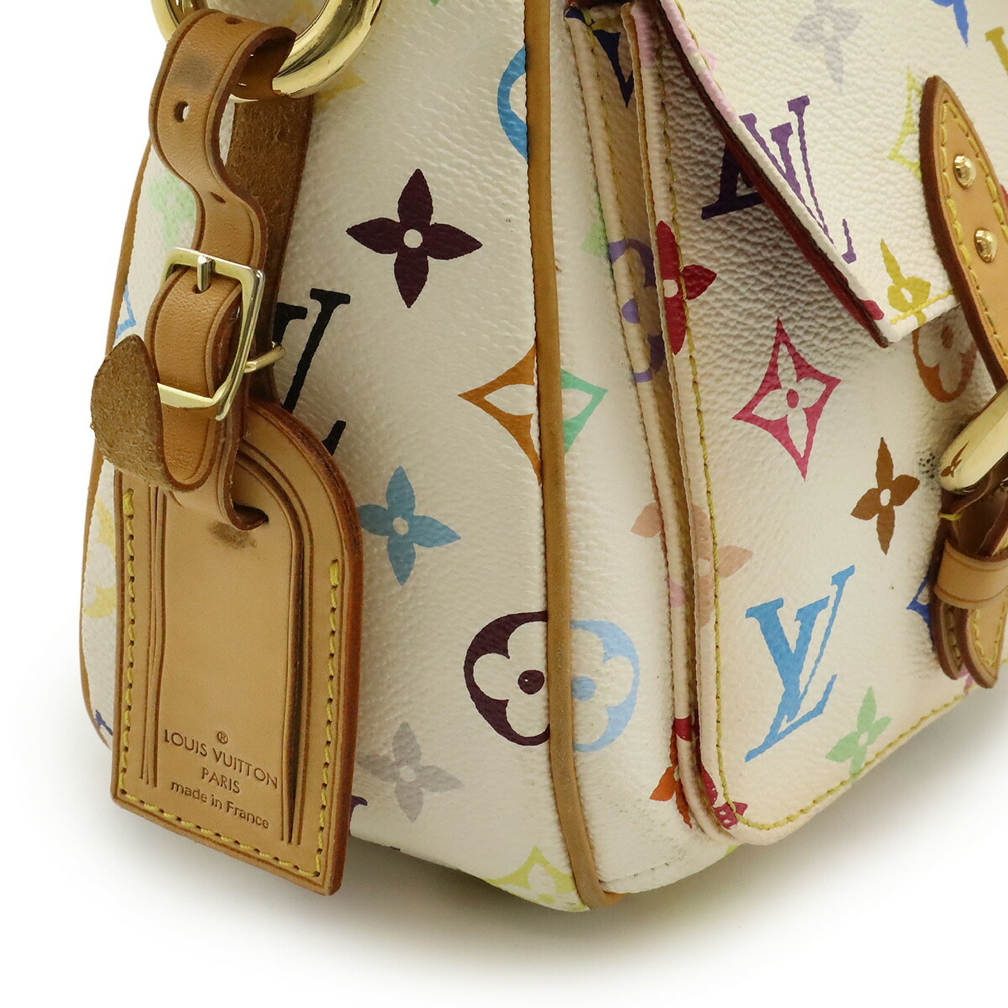 Louis Vuitton Blanc Multi-Color White Monogram Multicolore Shoulder Bag (Pre-Owned)