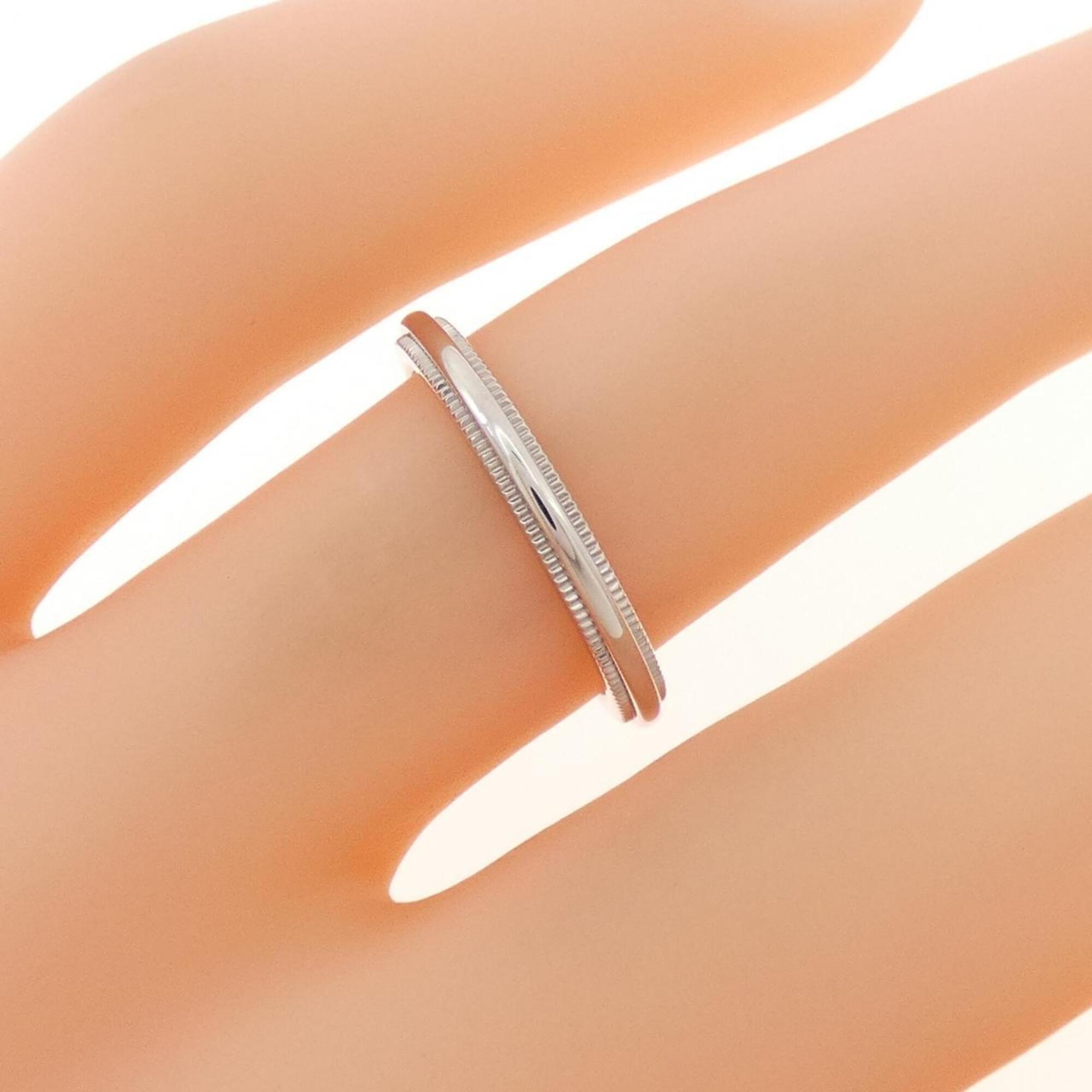 Tiffany Silver Platinum 950 Band Ring (Pre-Owned)