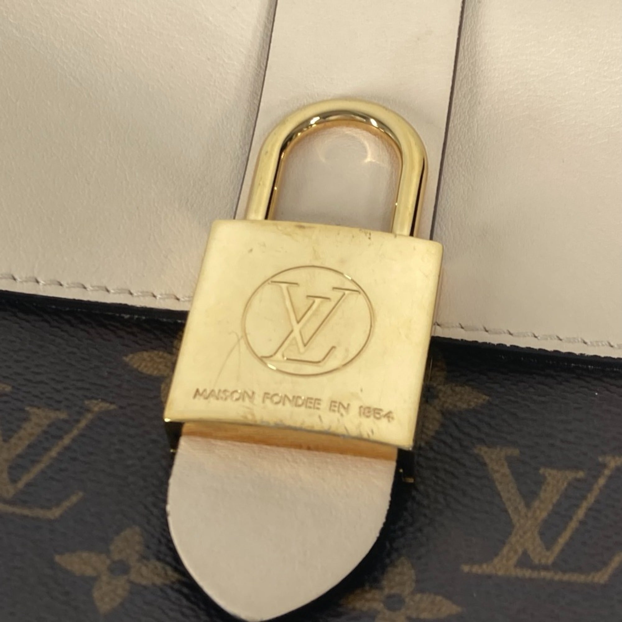 Louis Vuitton Monogram Brown White Monogram Handbag Shoulder Bag (Pre-Owned)