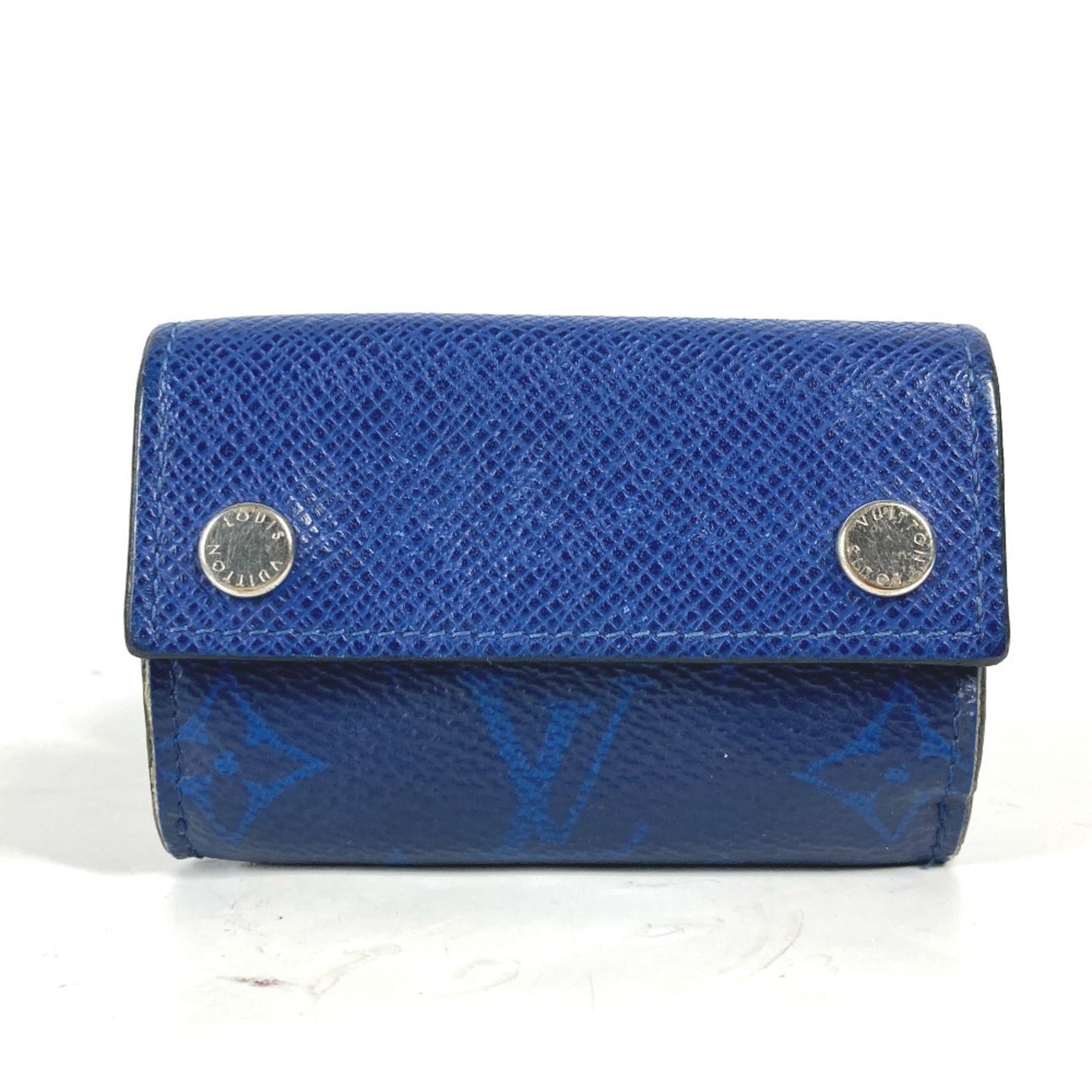 Louis Vuitton Blue Taigarama Monogram Wallet (Tri-Fold) (Pre-Owned)