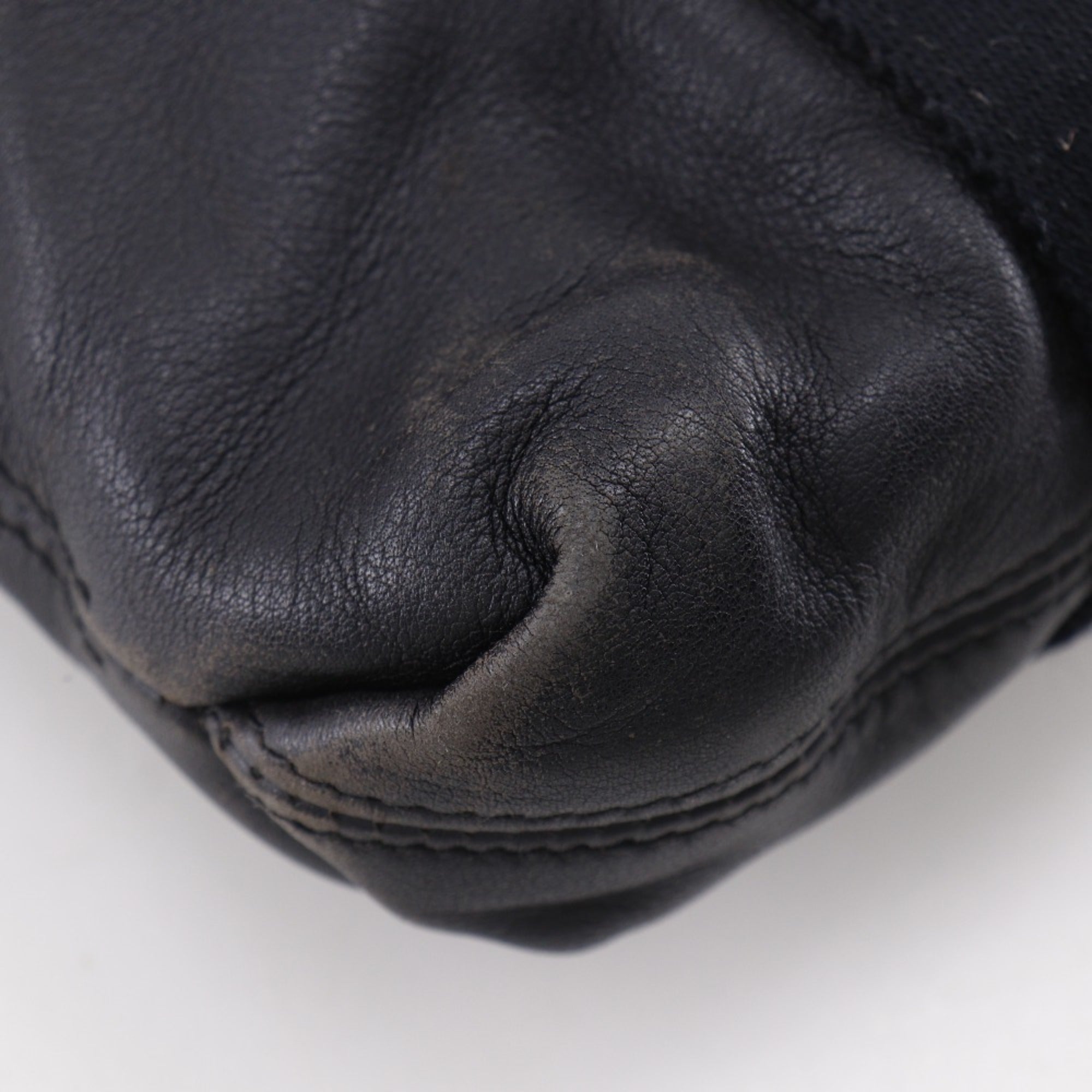 Hermes Black Veau Derma Handbag (Pre-Owned)