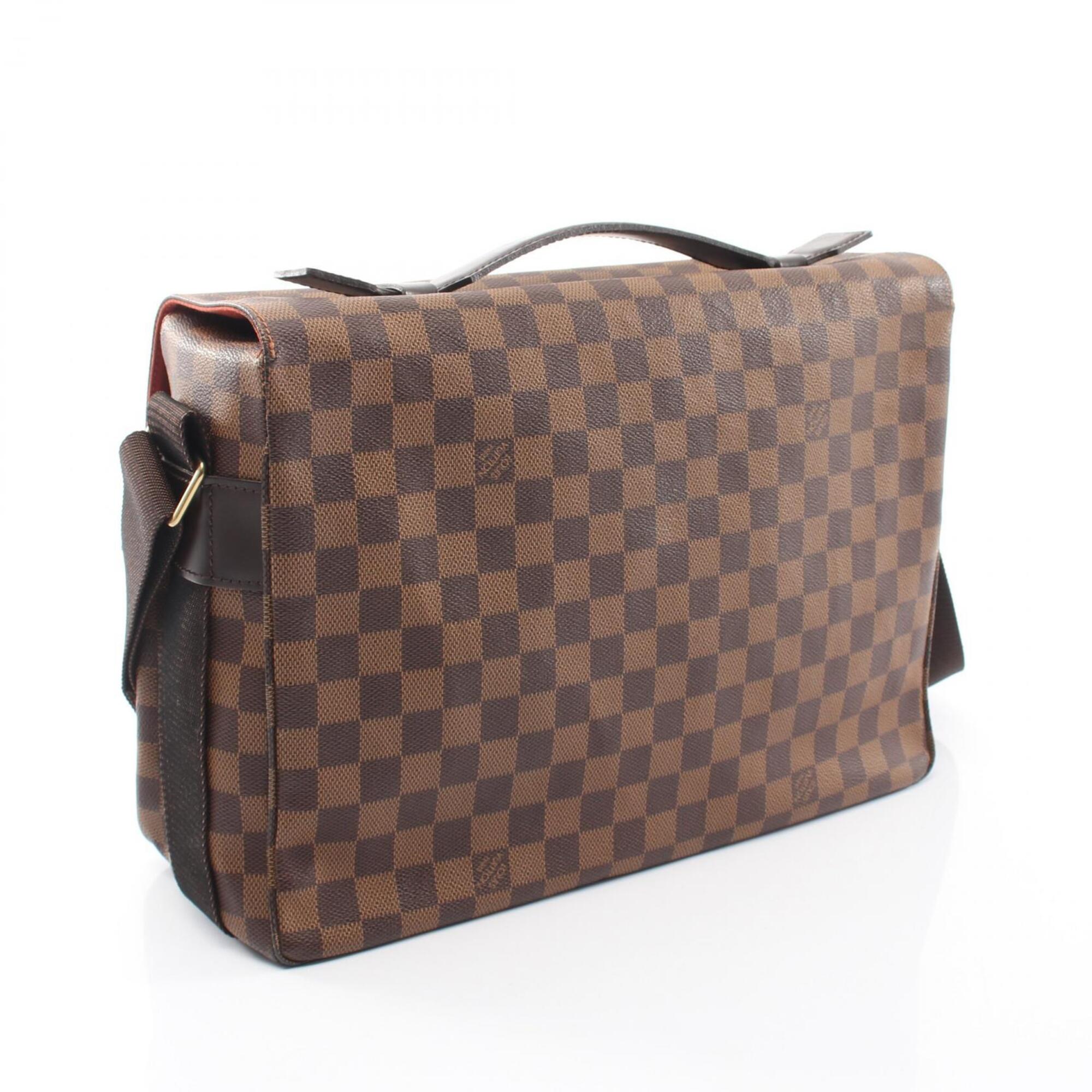 Louis Vuitton Brown Ebene Coated Canvas Leather Handbag Shoulder Bag (Pre-Owned)