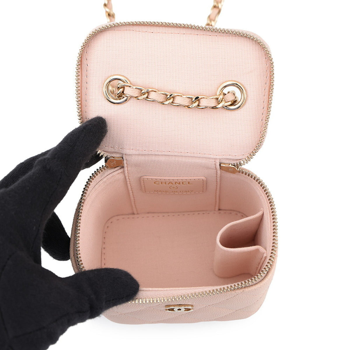 Chanel Matelasse Pink Beige Grained Calfskin Handbag Shoulder Bag (Pre-Owned)