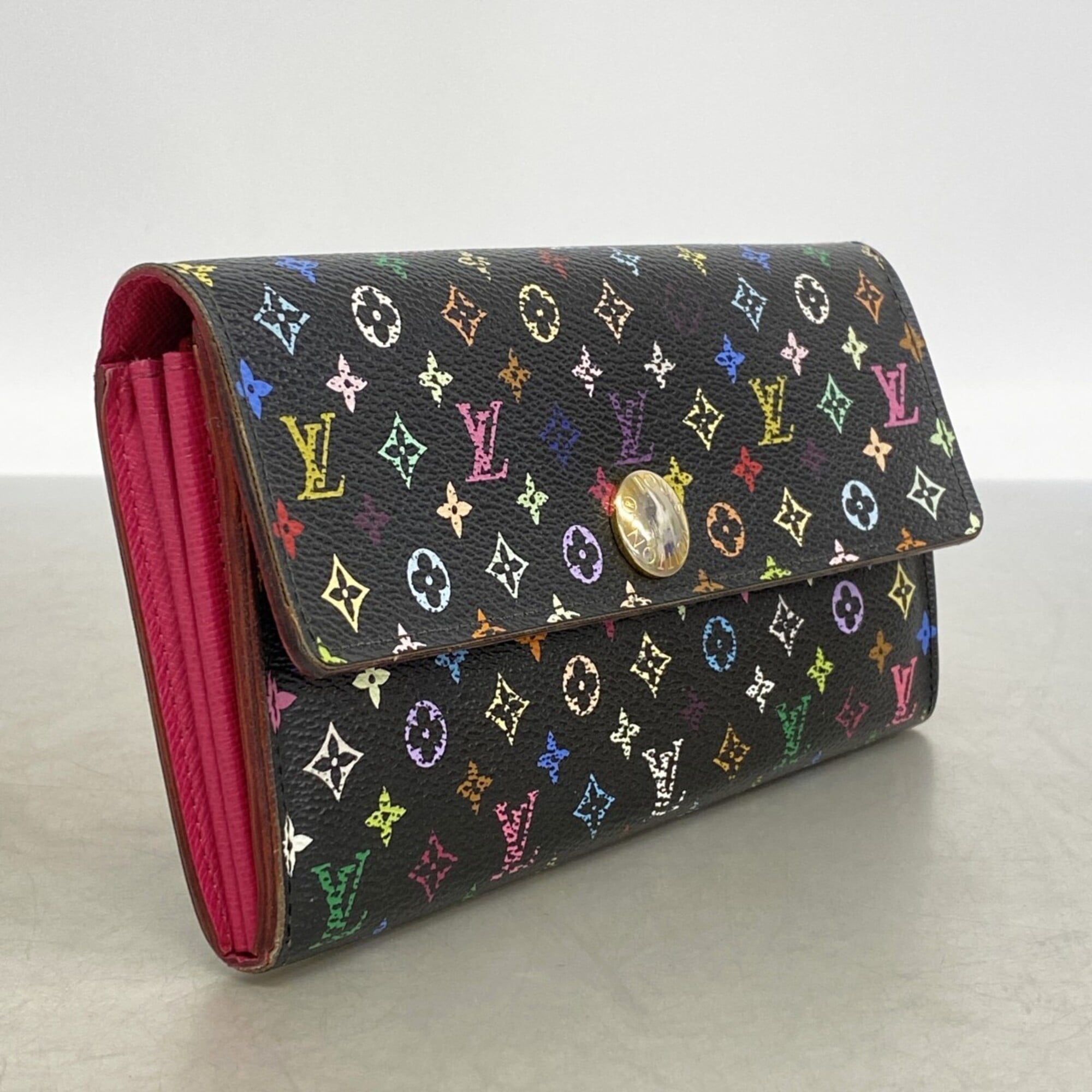 Louis Vuitton Grenade Noir Long Wallet (Bi-Fold) (Pre-Owned)