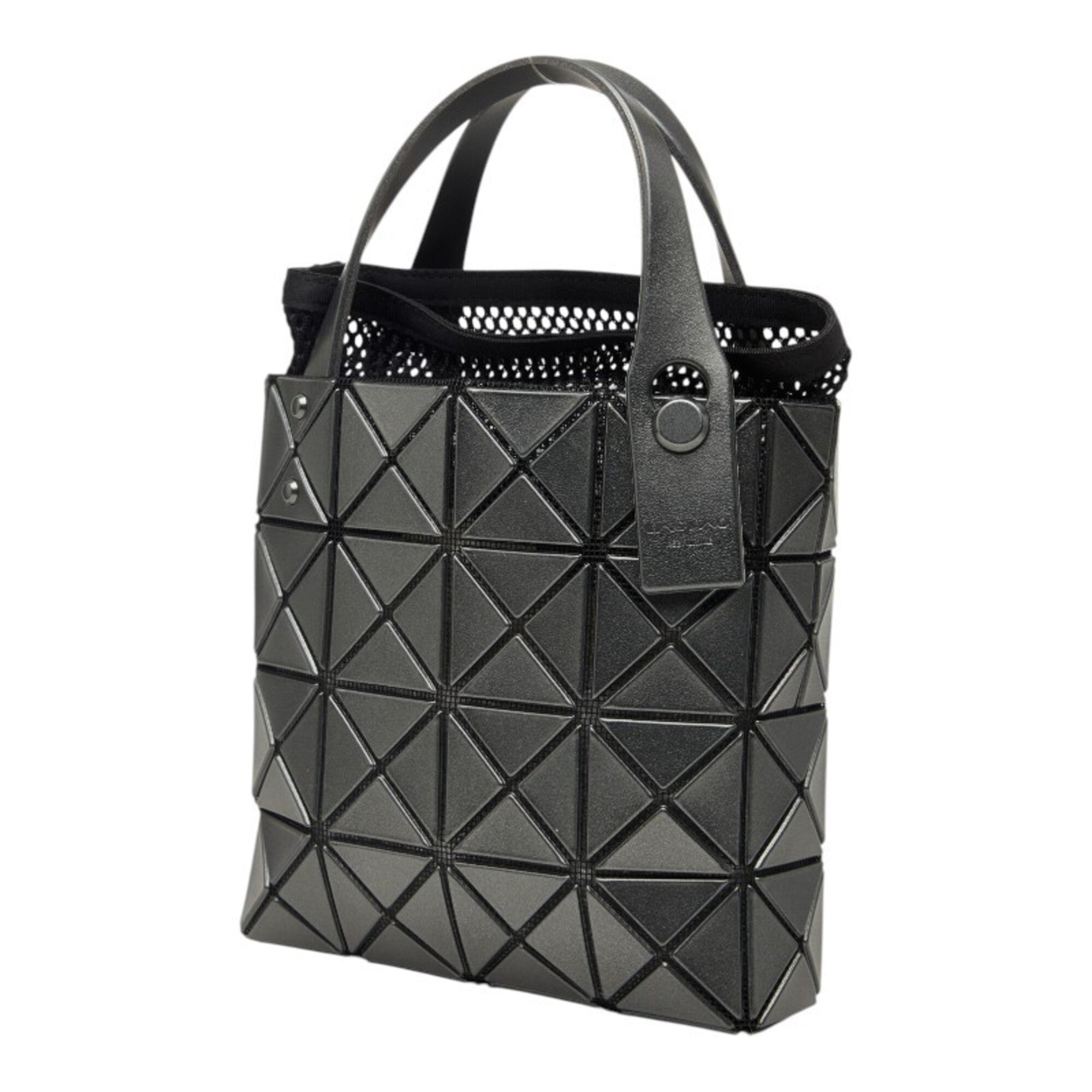 Issey Miyake Black Gray Pvc Handbag (Pre-Owned)