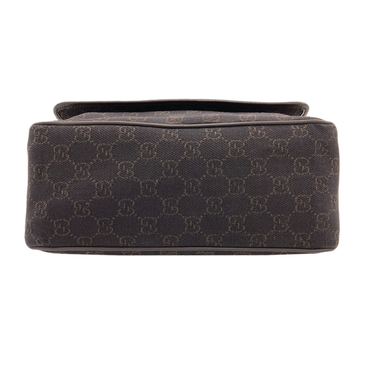 Gucci Dark Brown Canvas Shoulder Bag (Pre-Owned)