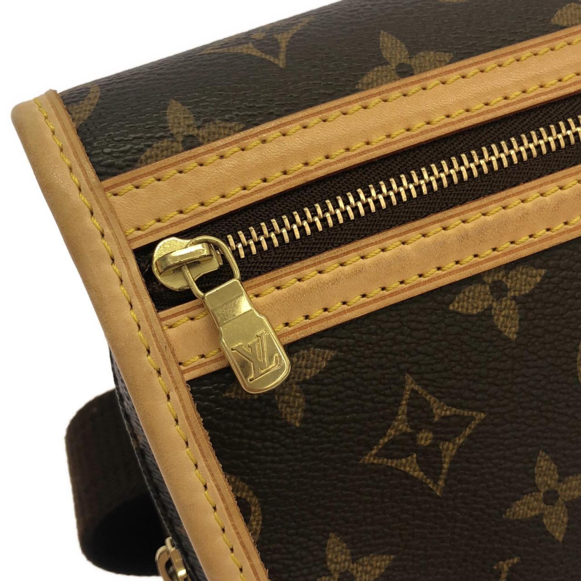 Louis Vuitton Marron Coated Canvas Shoulder Bag (Pre-Owned)