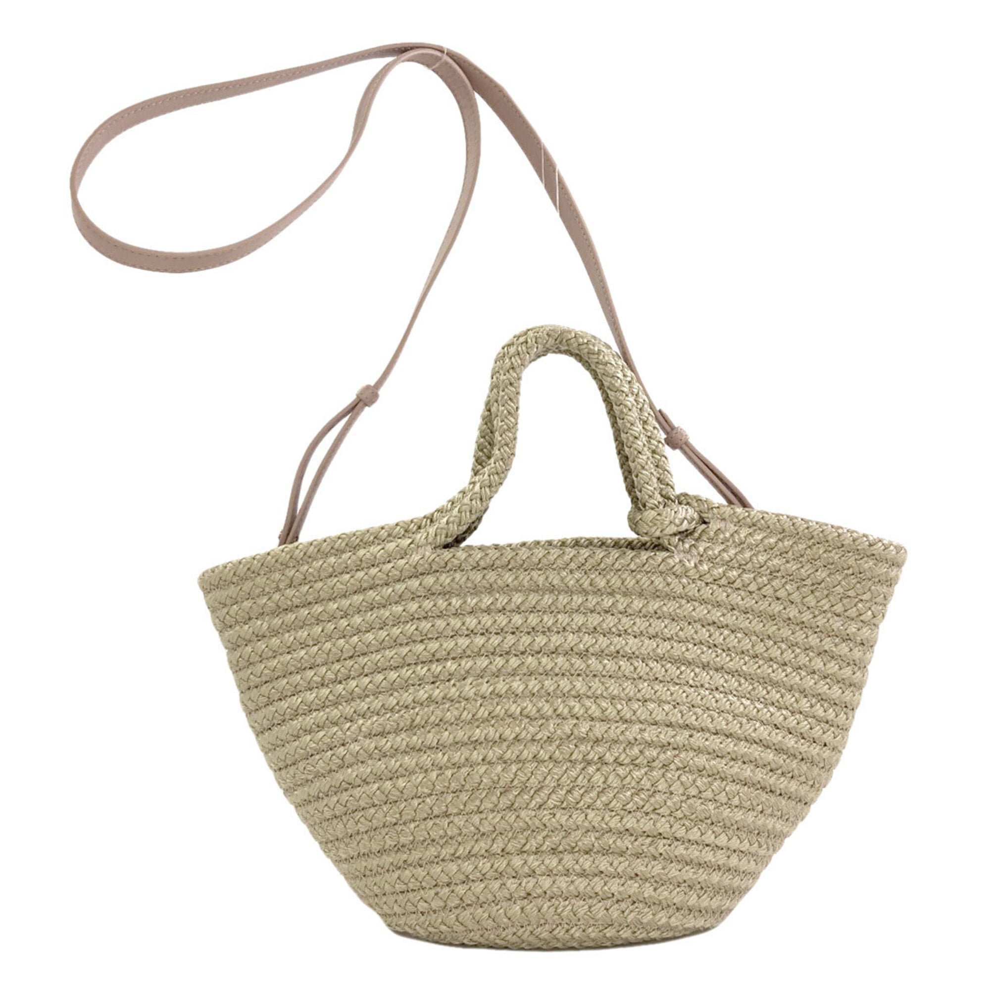 Balenciaga Light Green Nylon Basket Handbag (Pre-Owned)