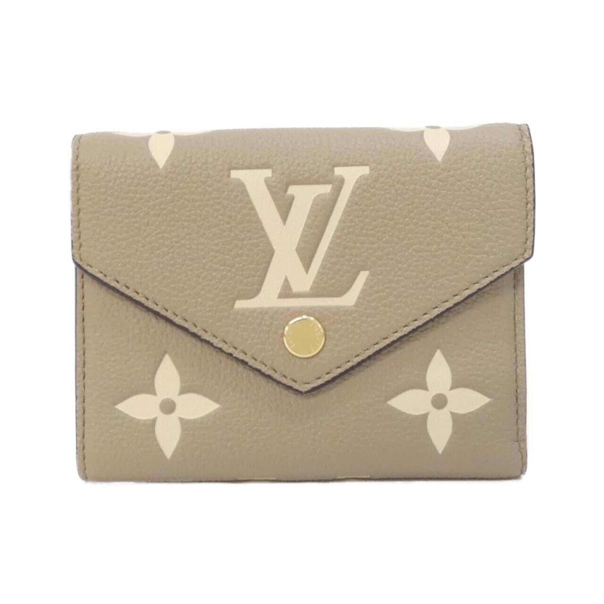 Louis Vuitton Monogram Empreinte Beige Tourterelle Leather Wallet (Bi-Fold) (Pre-Owned)