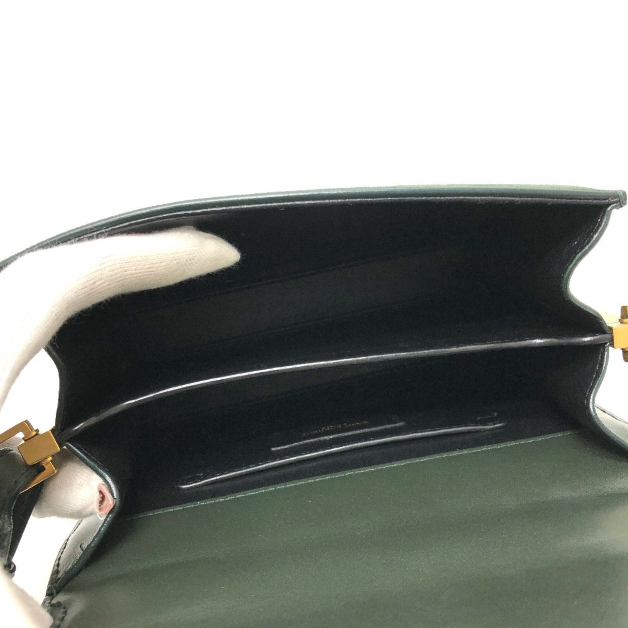 Yves Saint Laurent Green Leather Suede Handbag (Pre-Owned)