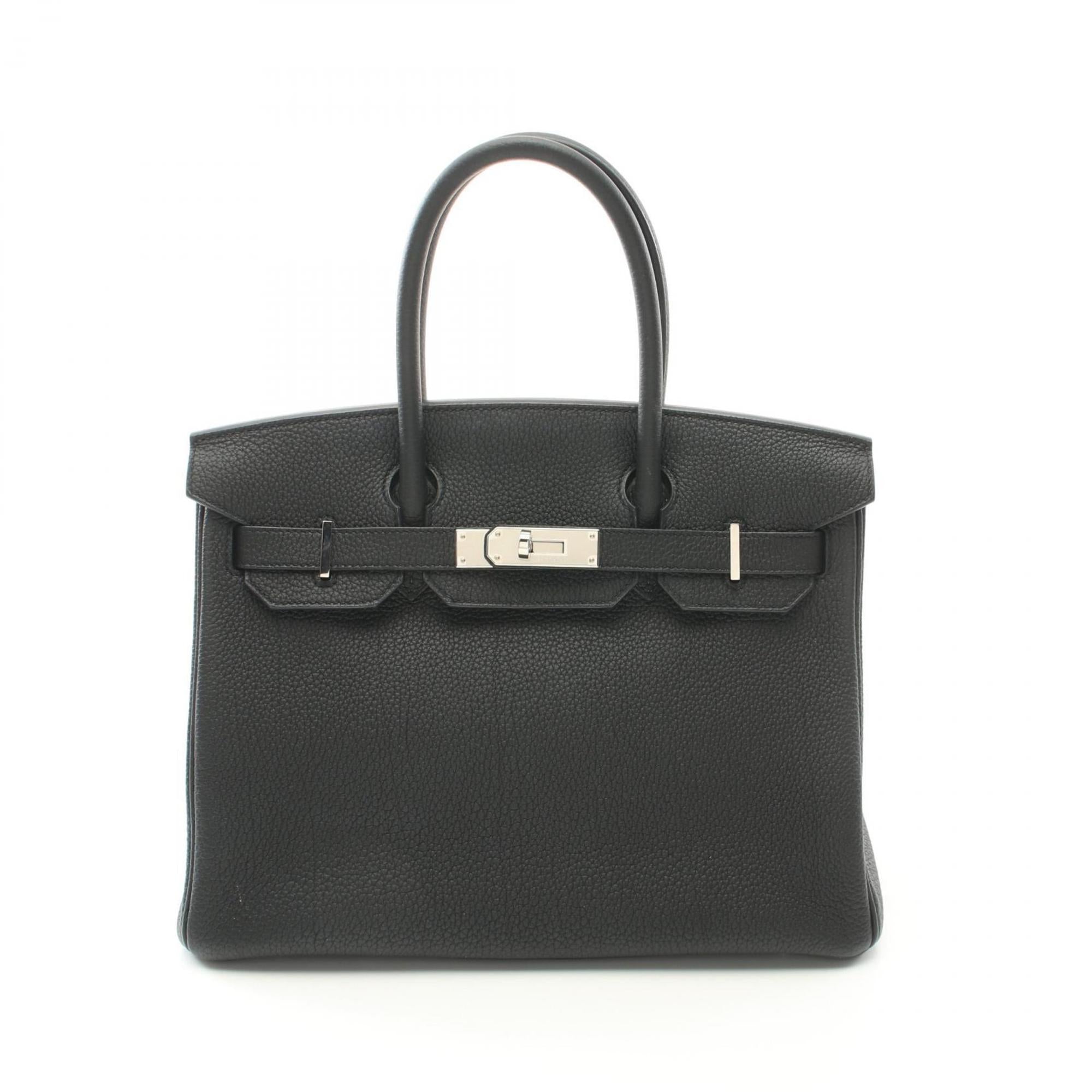 Hermes Black Togo Leather Handbag (Pre-Owned)