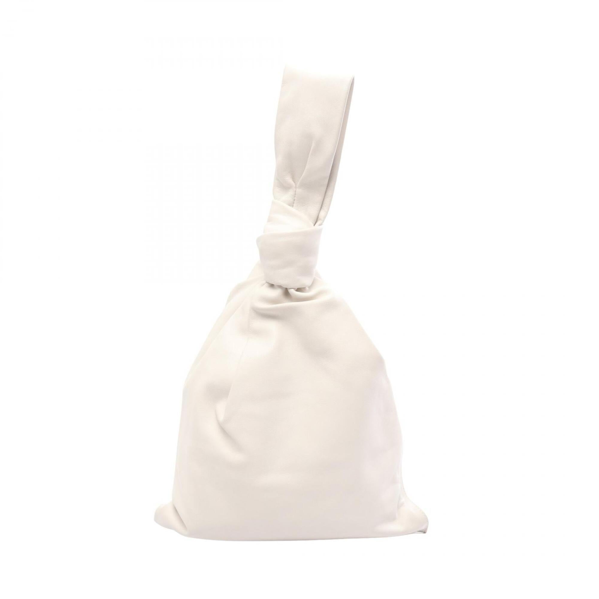 Bottega Veneta White Leather Handbag (Pre-Owned)