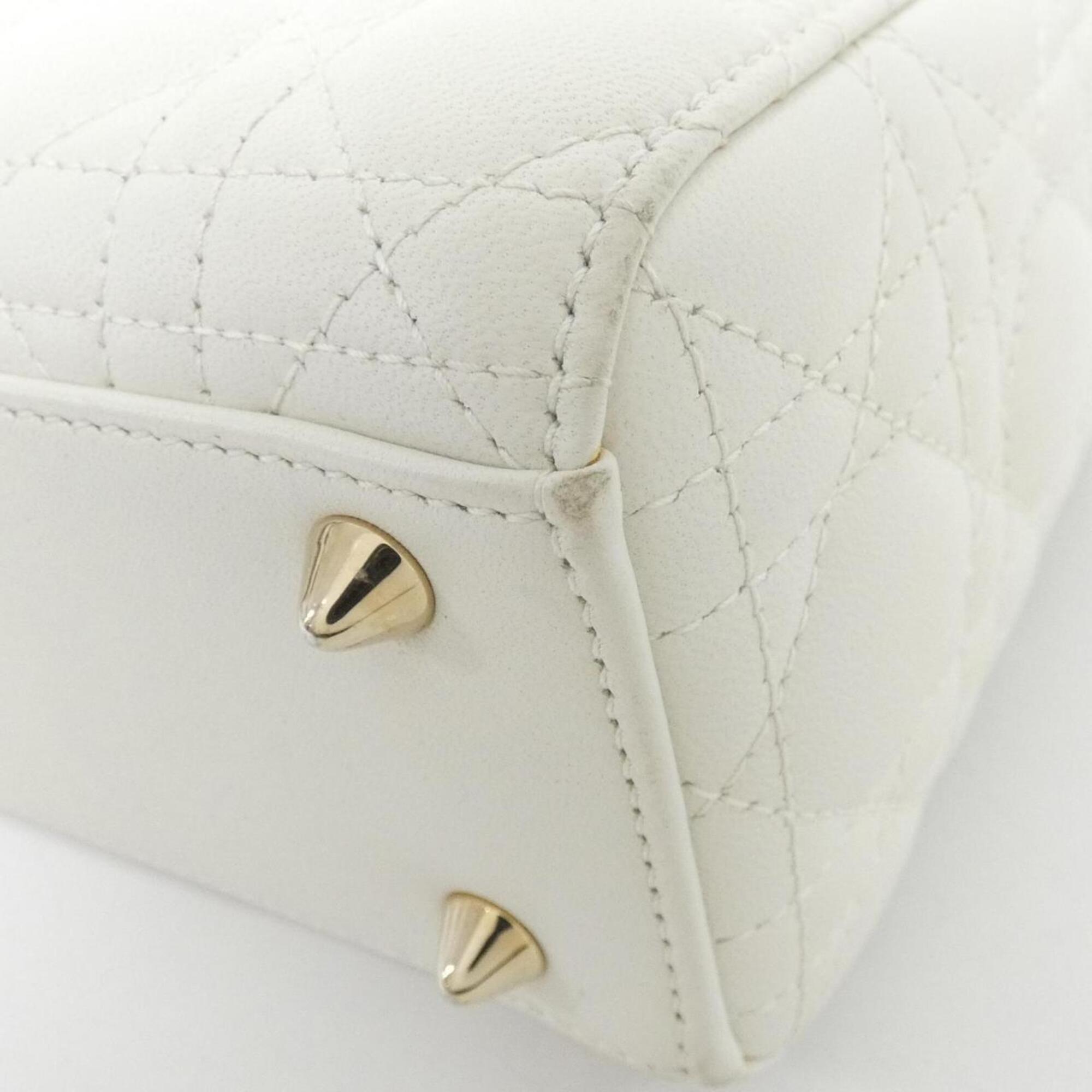 Christian Dior White Leather Handbag (Pre-Owned)