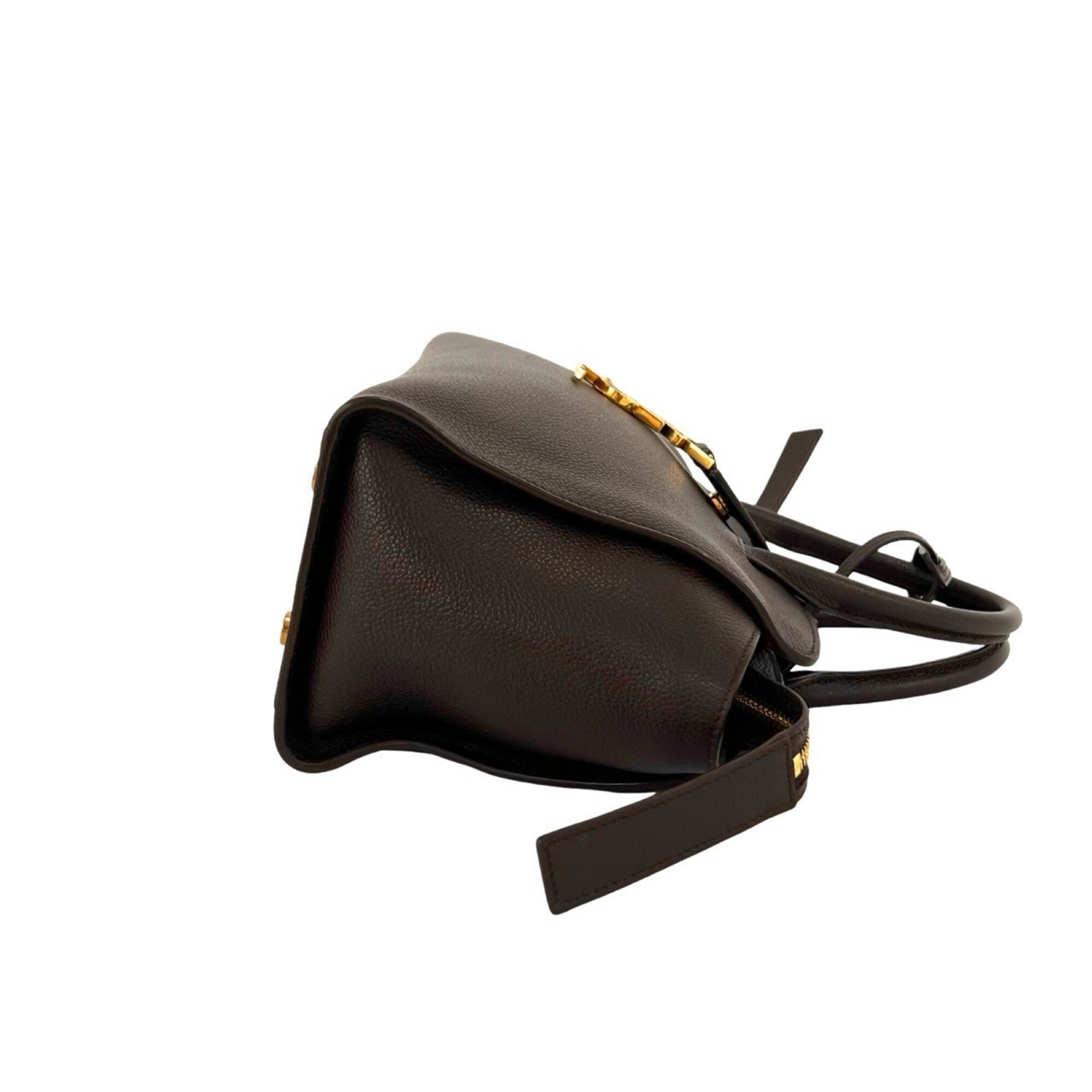 Saint Laurent Brown Leather Handbag (Pre-Owned)