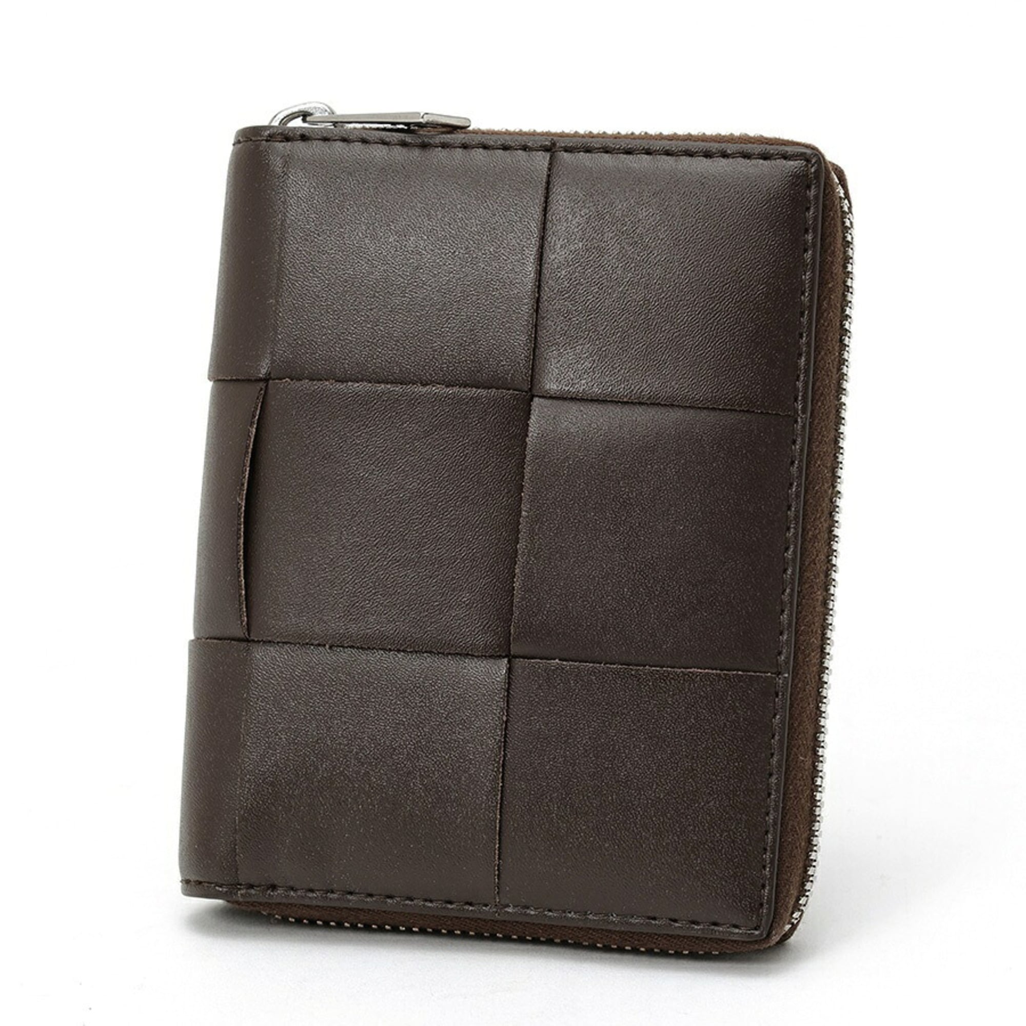 Bottega Veneta Dark Brown Intrecciato Leather Wallet (Bi-Fold) (Pre-Owned)