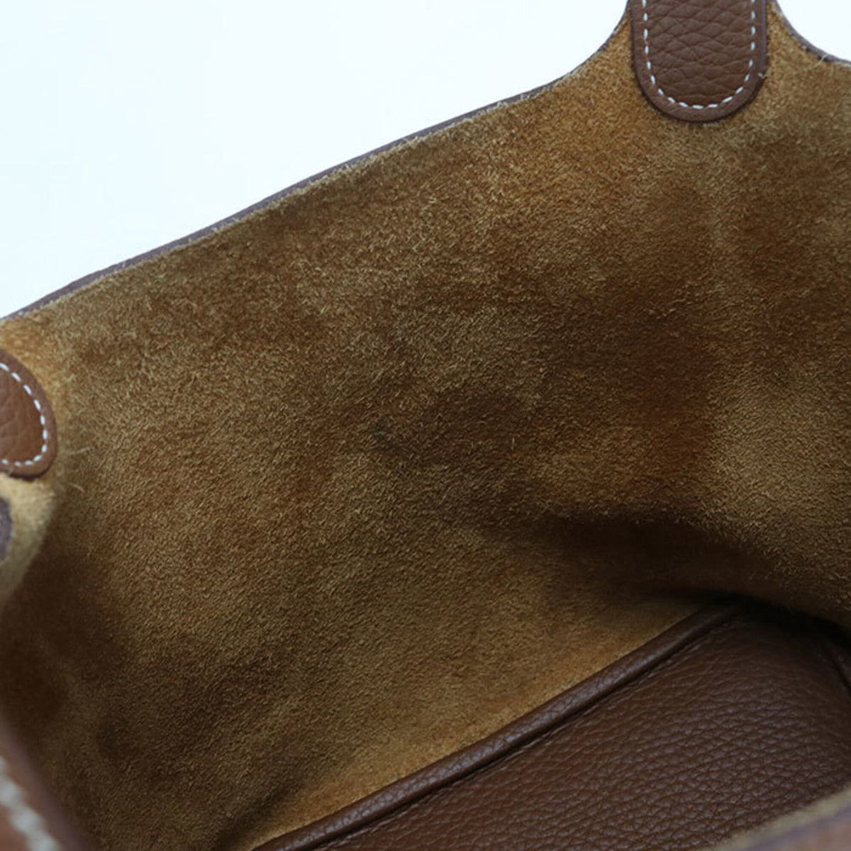Hermes Brown Taurillon Clemence Leather Handbag (Pre-Owned)