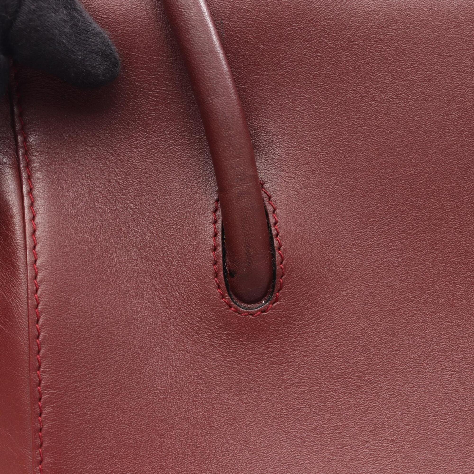 Cartier Bordeaux Leather Handbag (Pre-Owned)