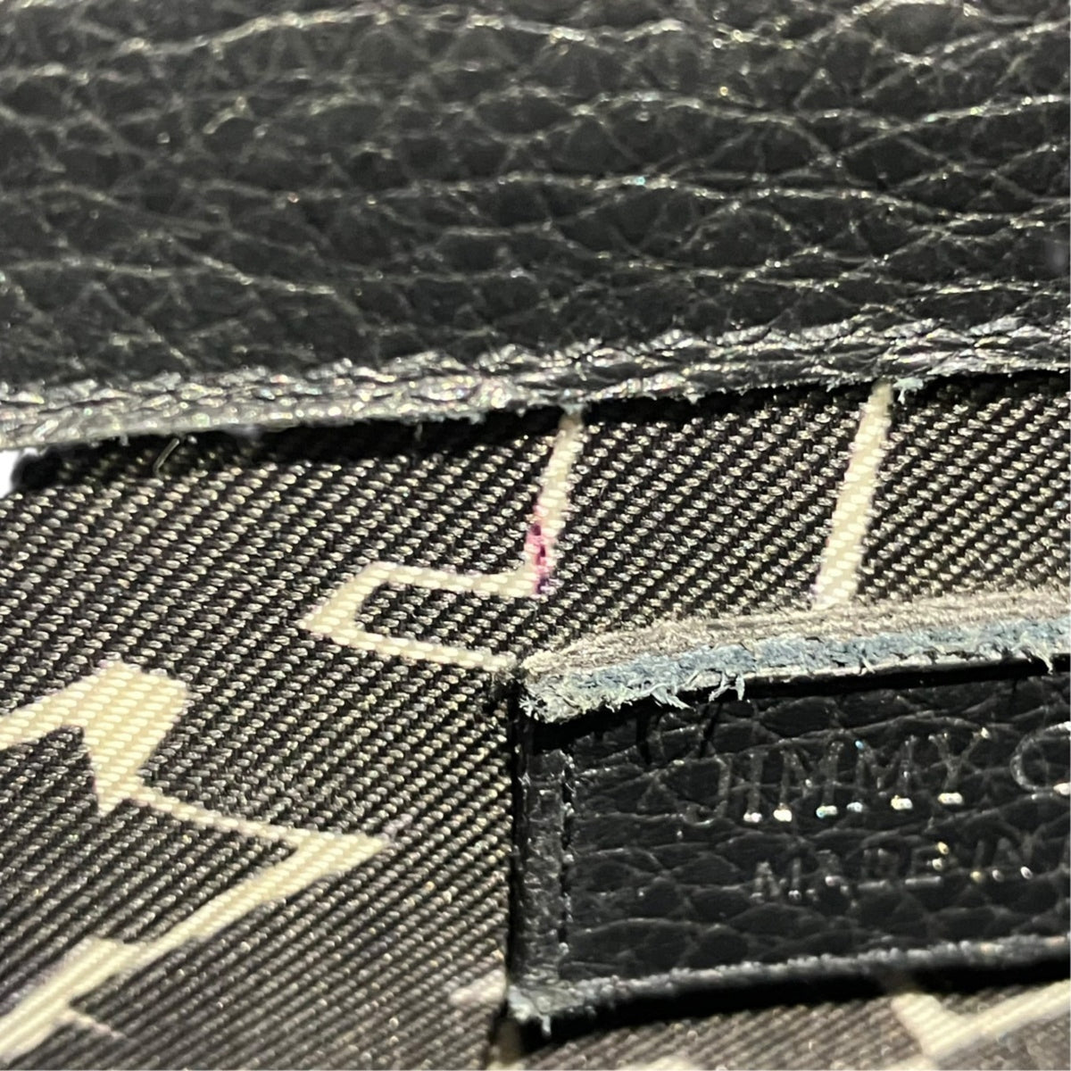 Jimmy Choo Black Canvas Leather Shoulder Bag (Pre-Owned)