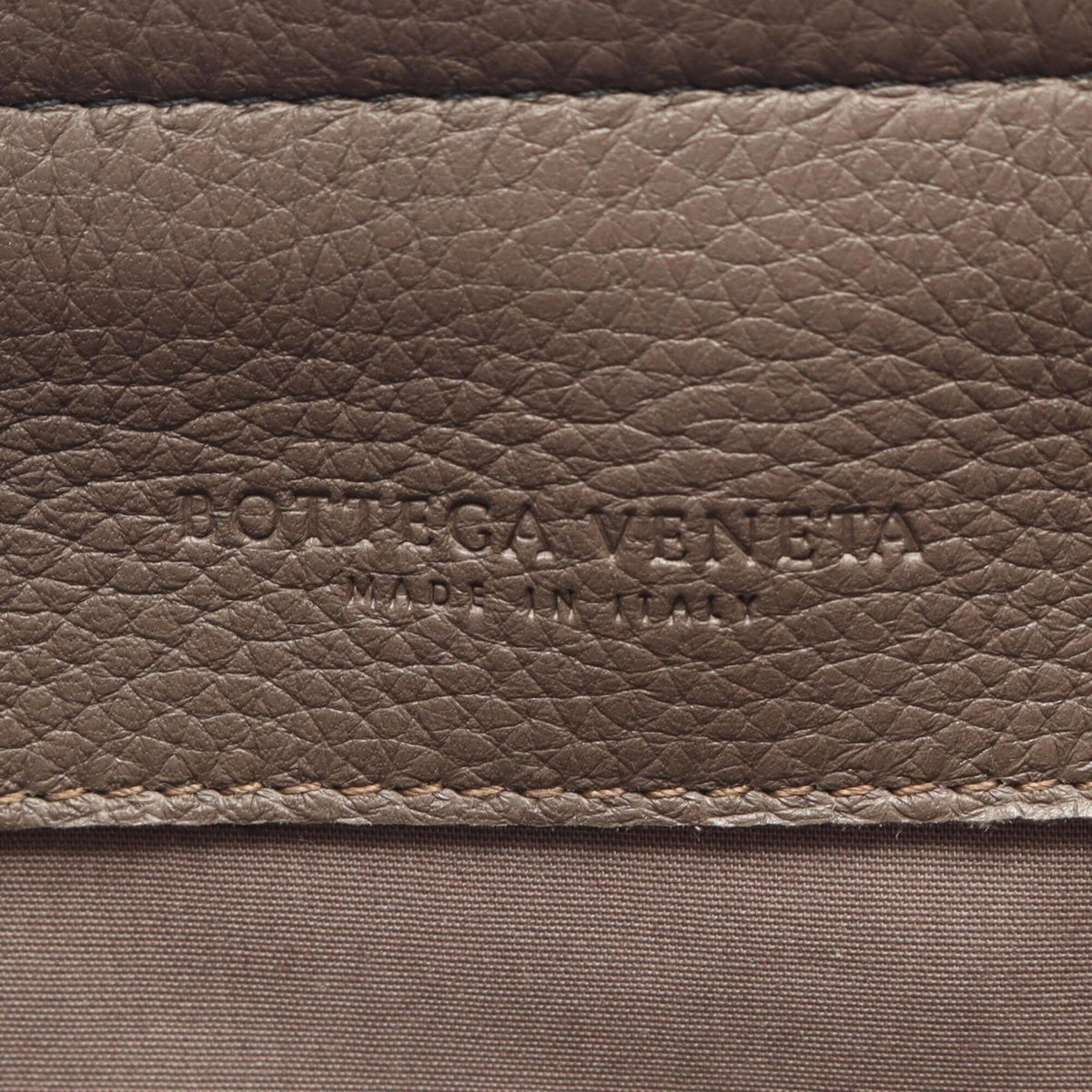 Bottega Veneta Gray Leather Briefcase Handbag (Pre-Owned)